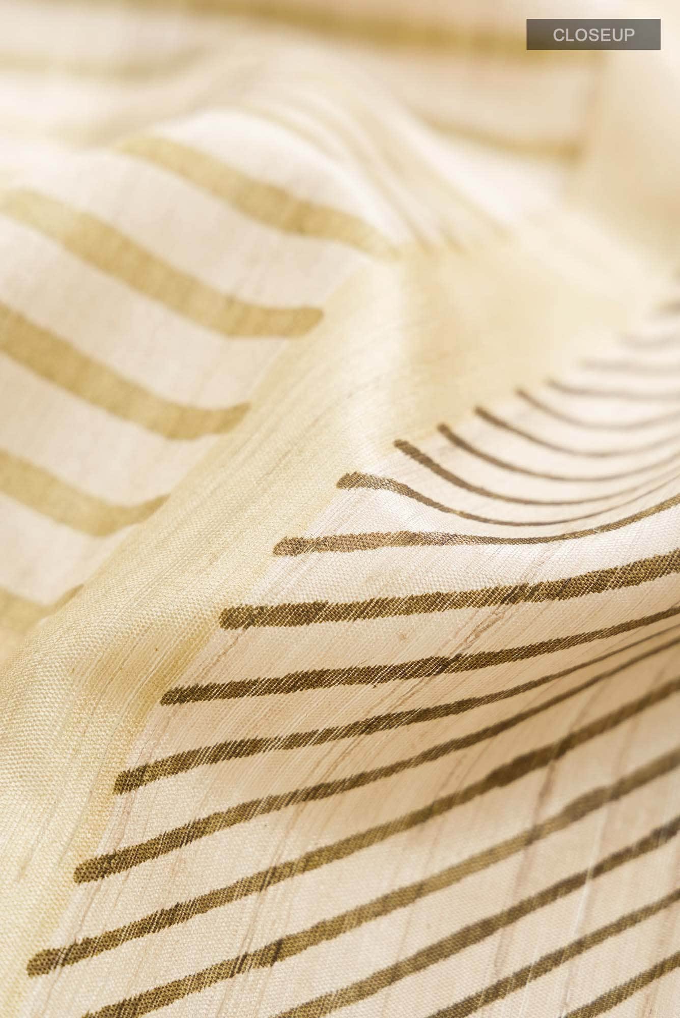 Green Bhagalpuri Tussar Silk Saree