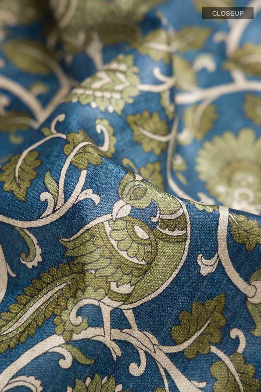 Blue Bhagalpuri Tussar Silk Saree