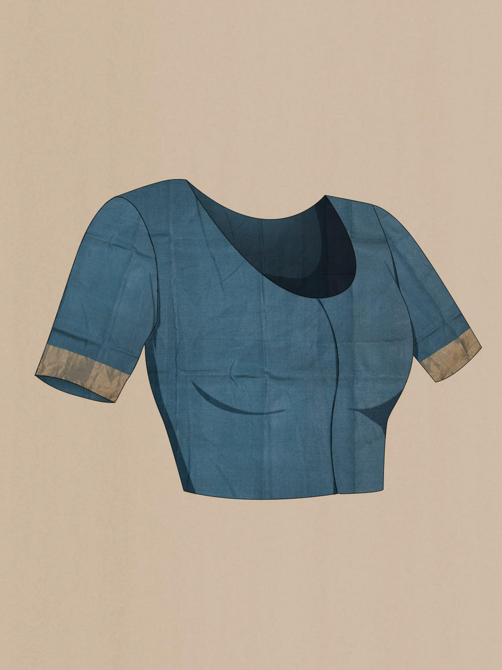 Blue Bhagalpuri Tussar Silk Saree
