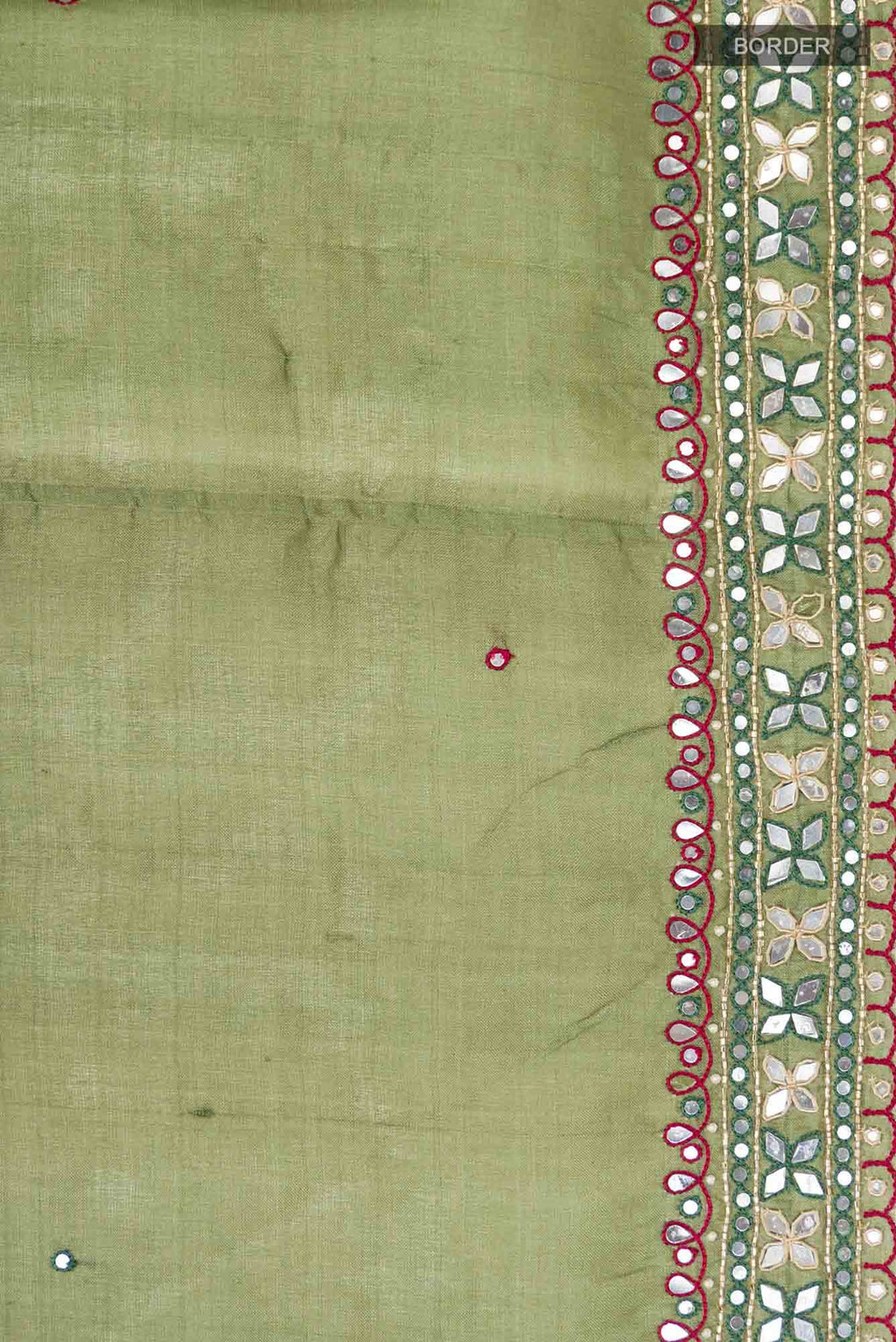 Green Bhagalpuri Tussar Silk Saree