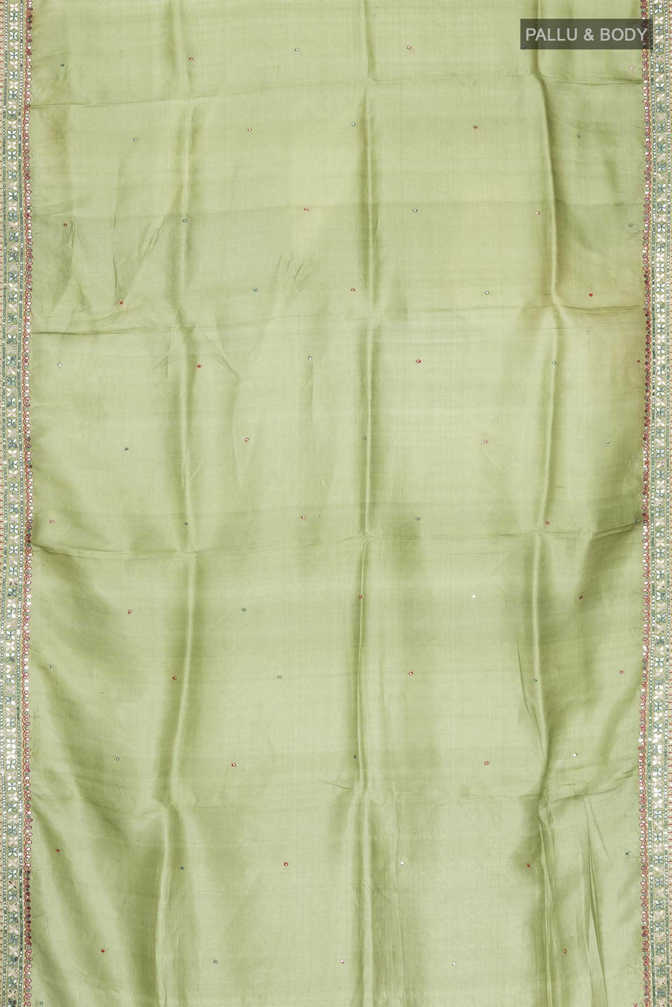 Green Bhagalpuri Tussar Silk Saree