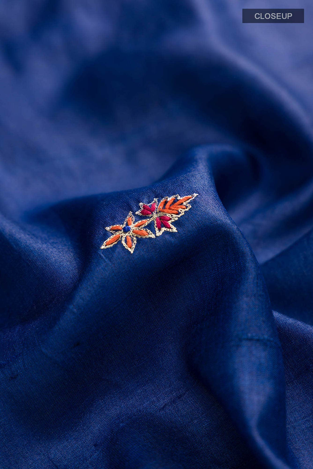Blue Bhagalpuri Tussar Silk Saree