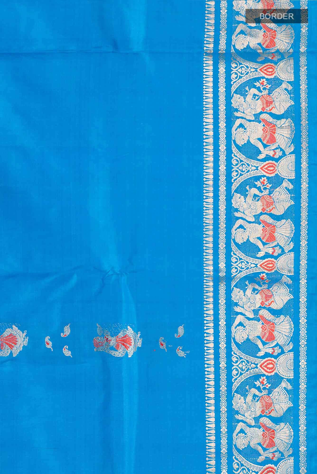 Blue Baluchari Silk Saree