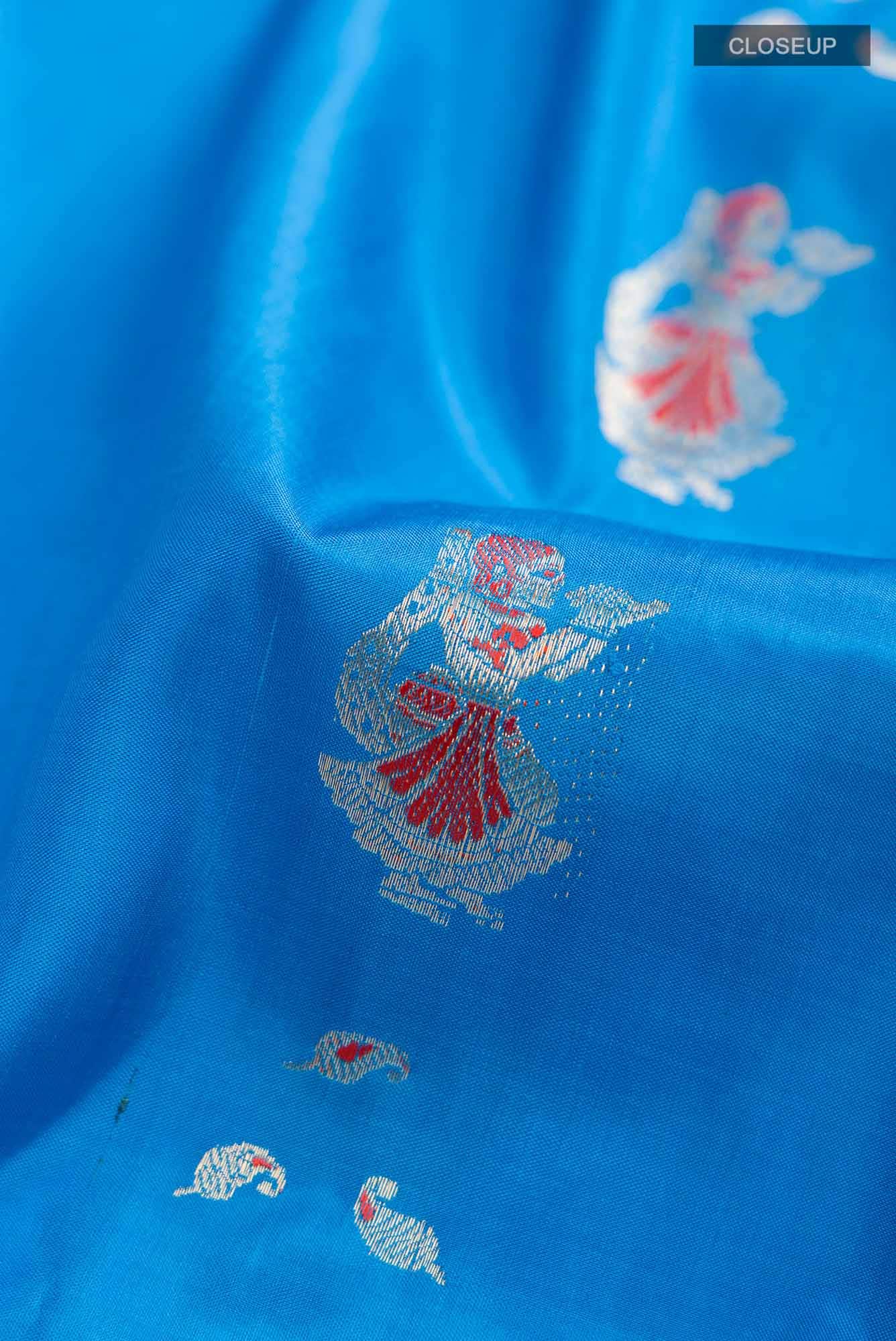 Blue Baluchari Silk Saree