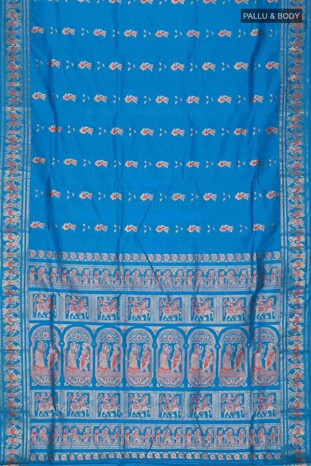 Blue Baluchari Silk Saree