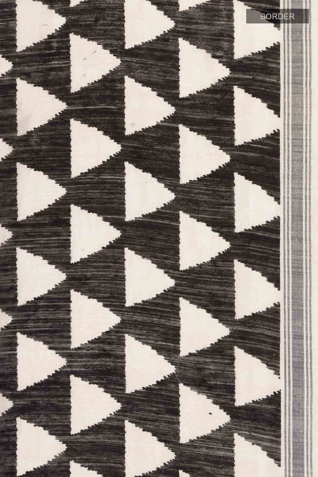Black Bhagalpuri Tussar Silk Saree