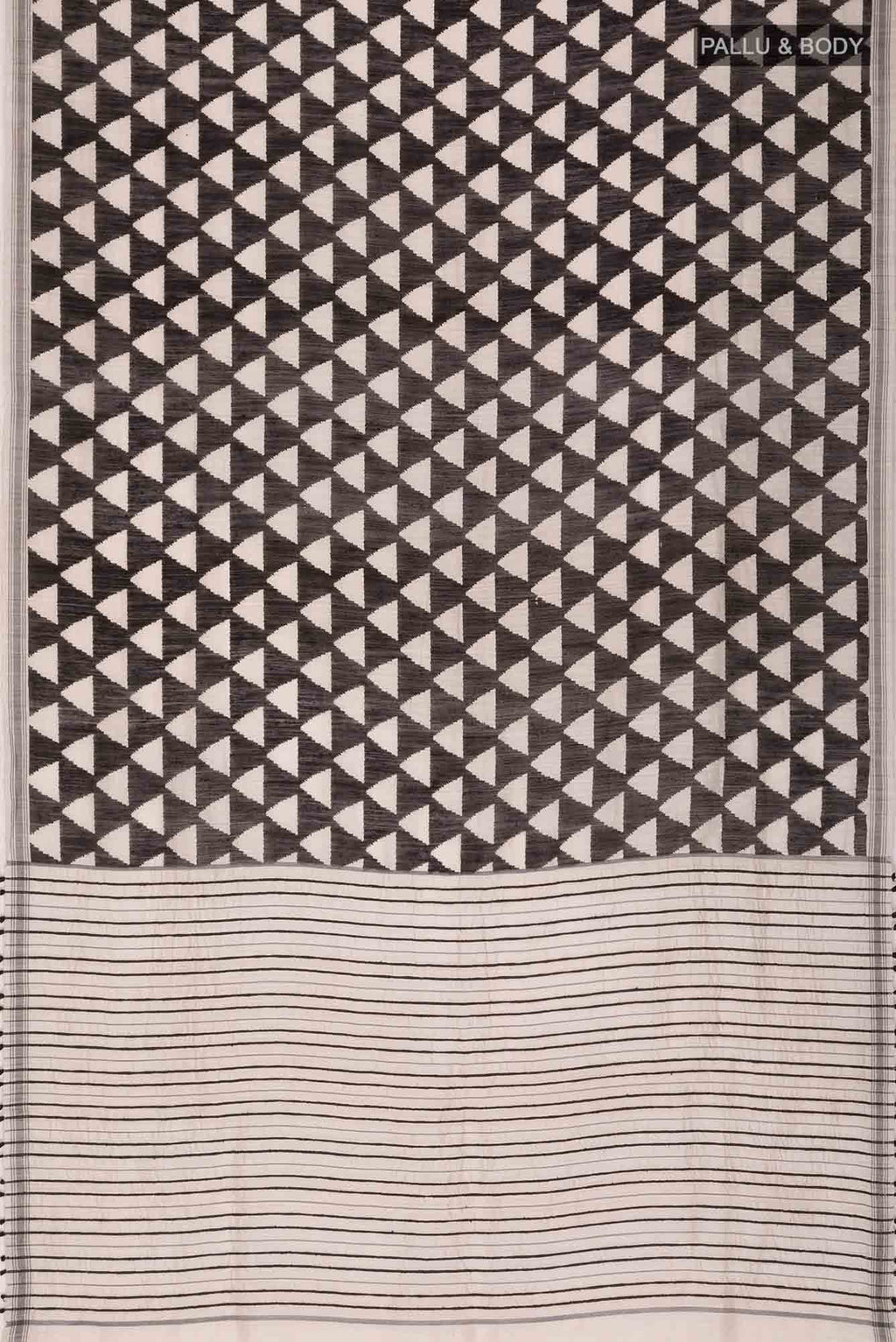 Black Bhagalpuri Tussar Silk Saree