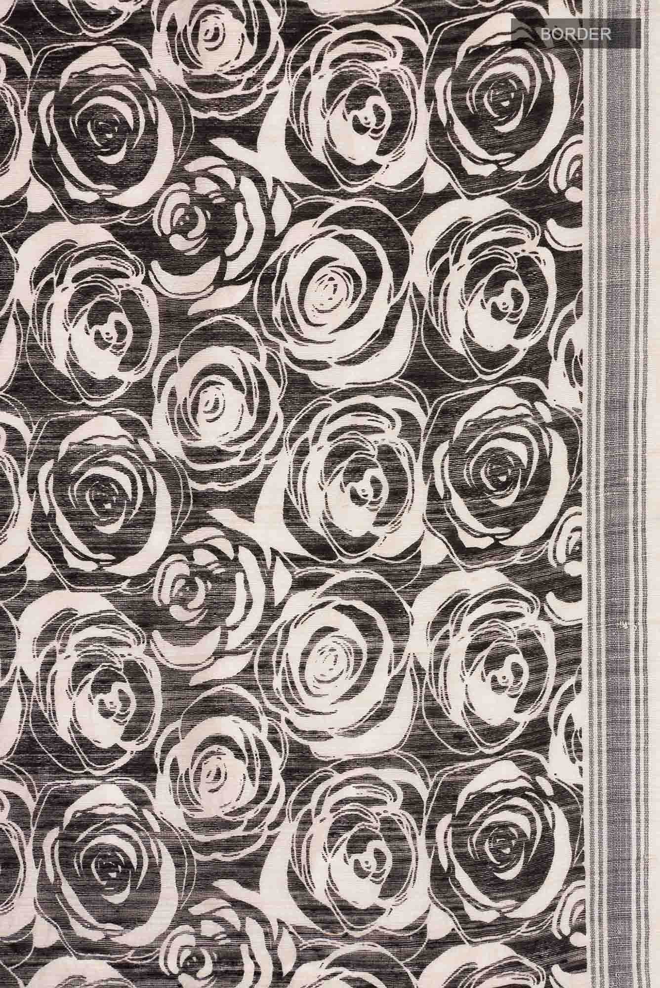 Black Bhagalpuri Tussar Silk Saree