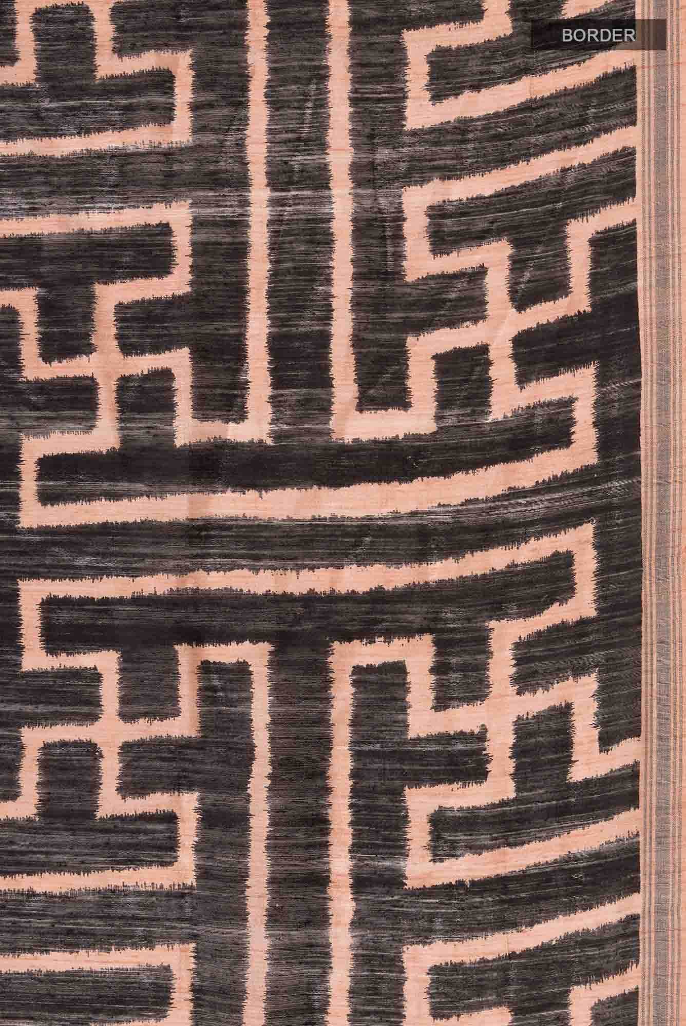 Black Bhagalpuri Tussar Silk Saree