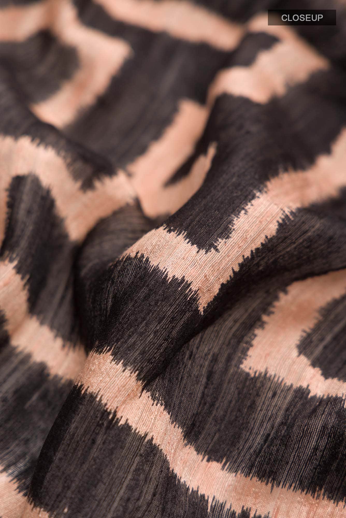 Black Bhagalpuri Tussar Silk Saree