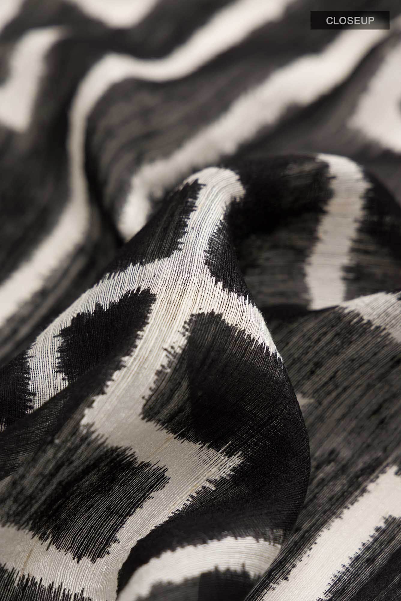 Black Bhagalpuri Tussar Silk Saree