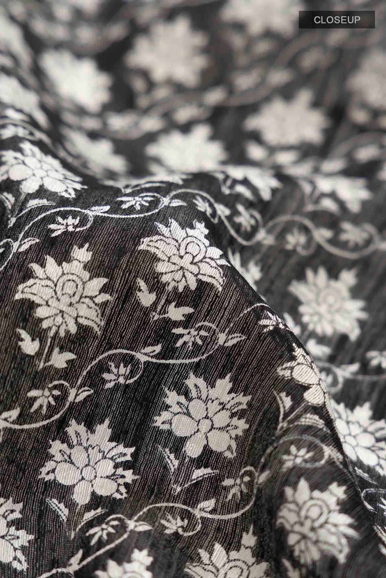 Black Bhagalpuri Tussar Silk Saree