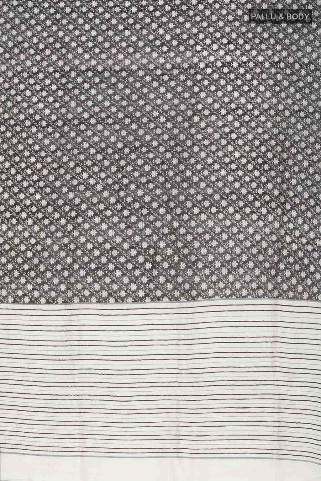 Black Bhagalpuri Tussar Silk Saree
