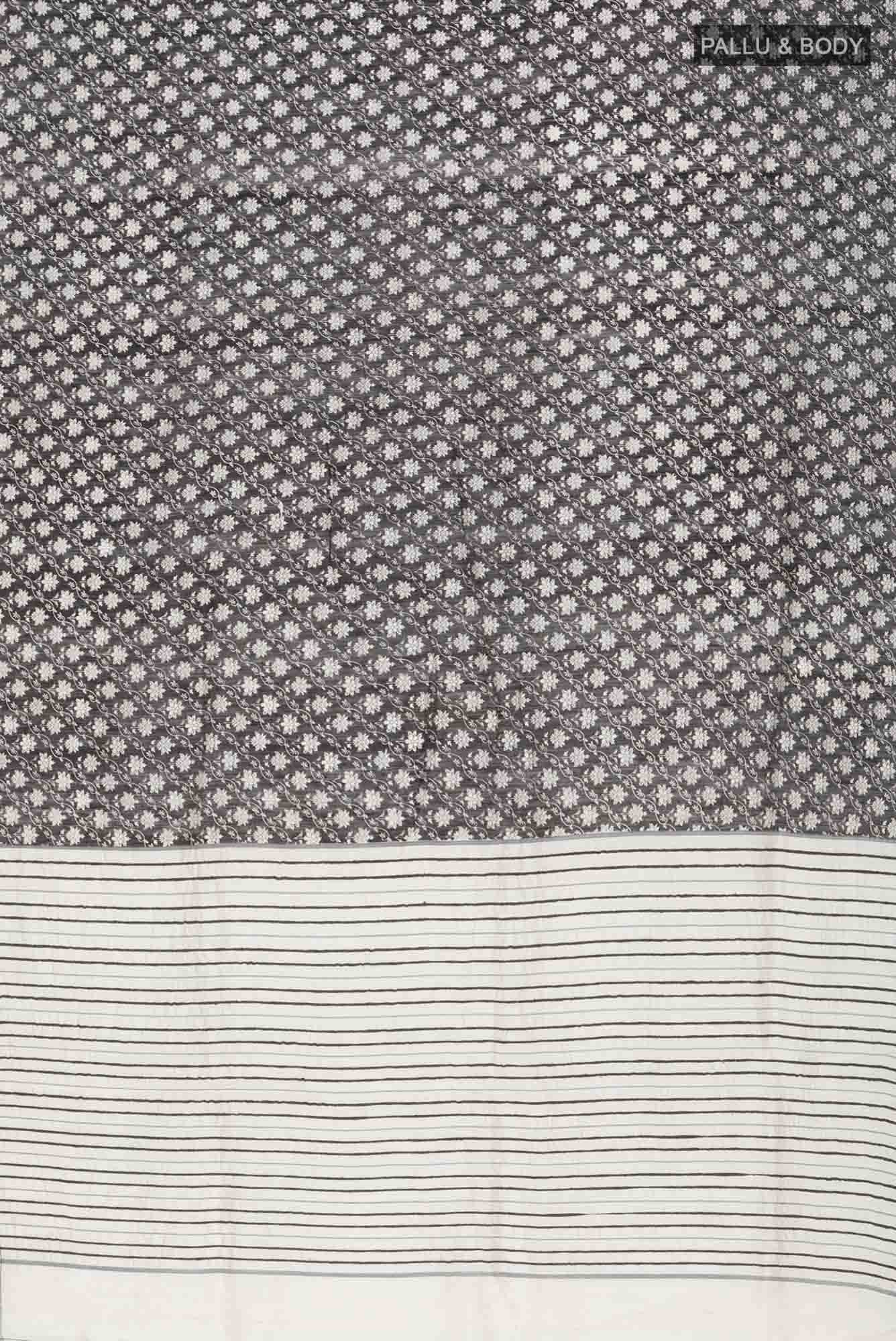 Black Bhagalpuri Tussar Silk Saree