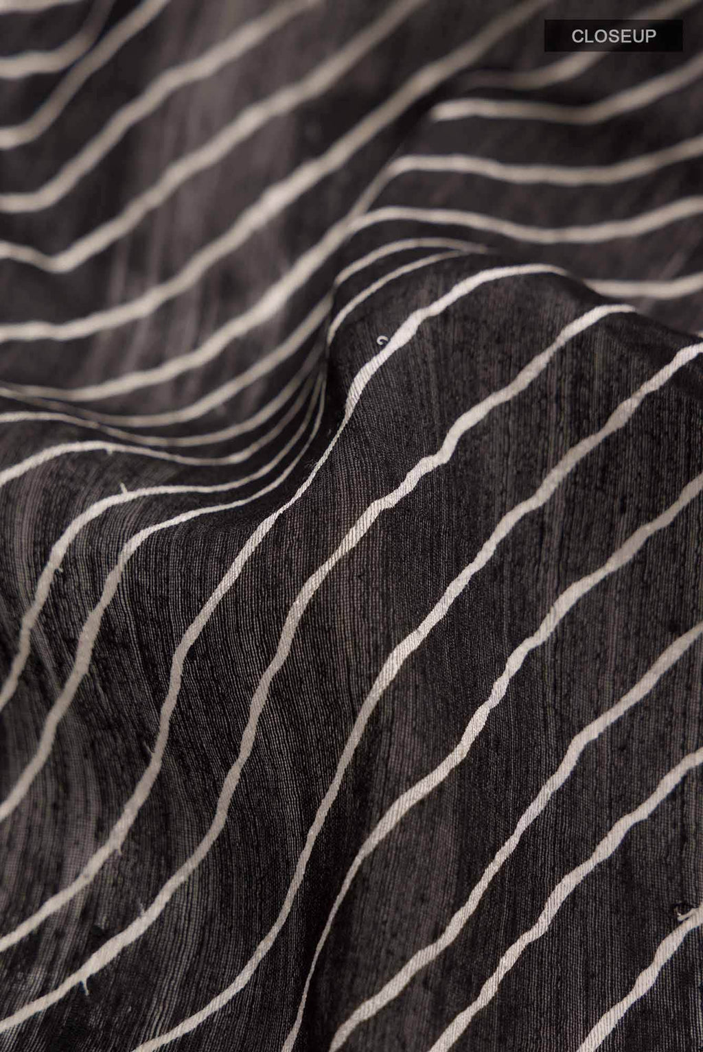 Black Bhagalpuri Tussar Silk Saree