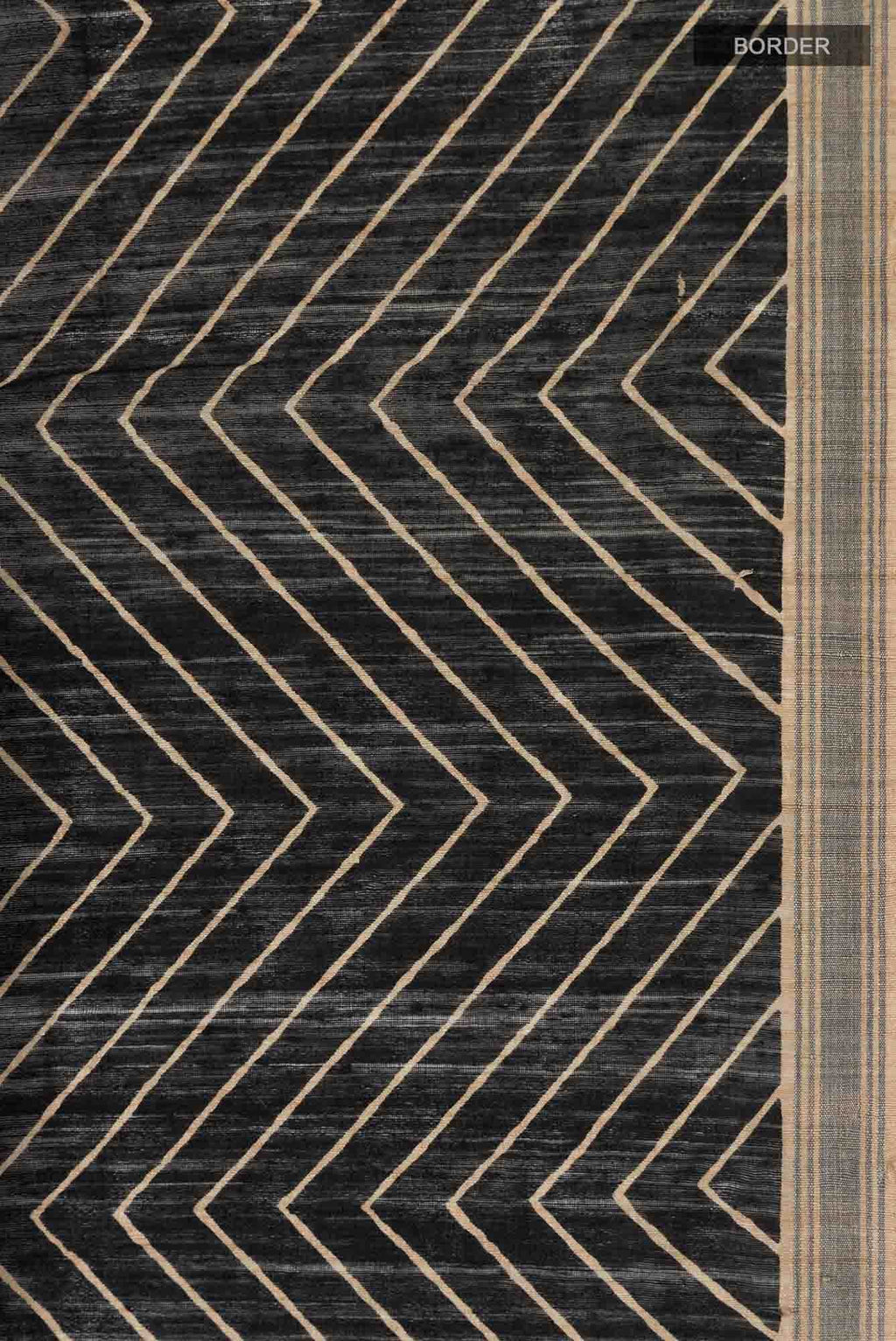 Black Bhagalpuri Tussar Silk Saree