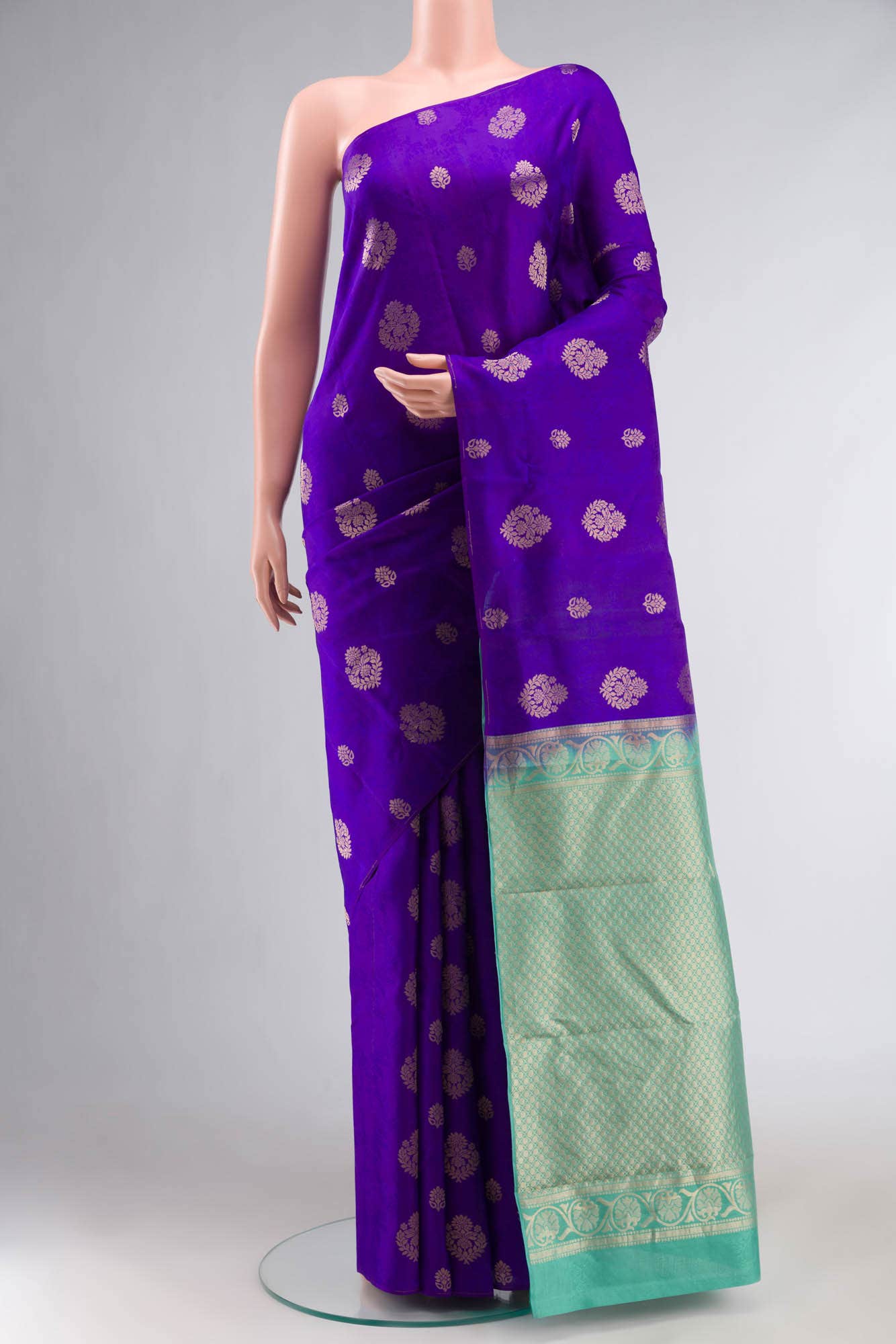 Blue Kanchipuram Silk Saree