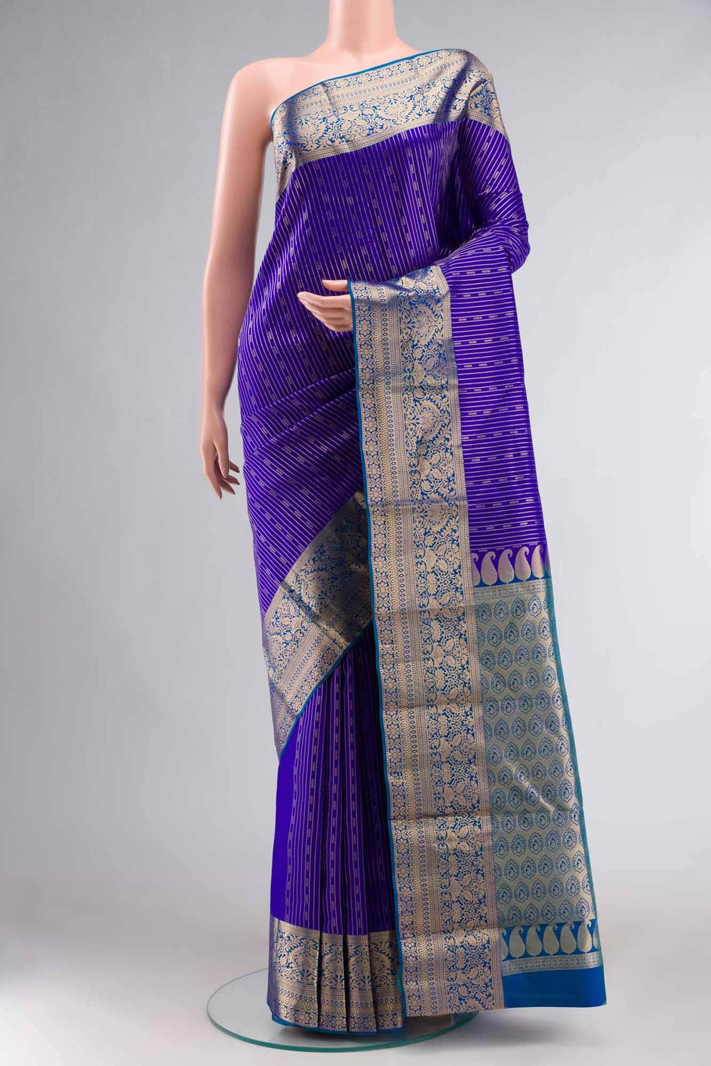 Blue Kanchipuram Silk Saree
