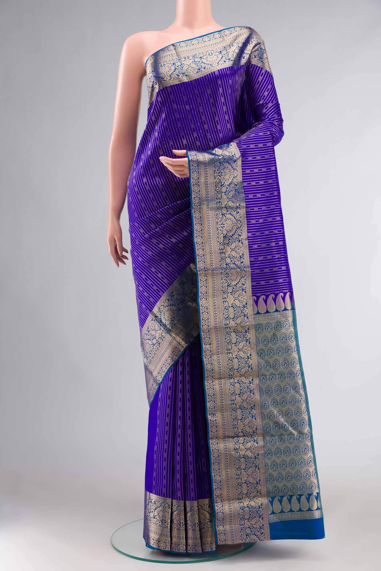 Blue Kanchipuram Silk Saree