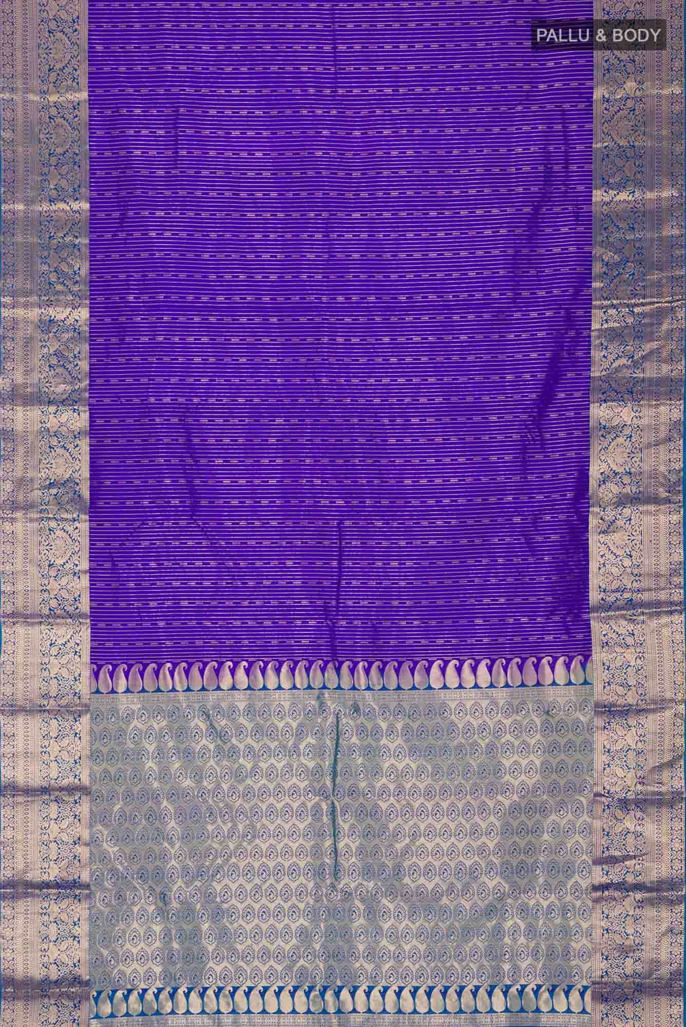 Blue Kanchipuram Silk Saree