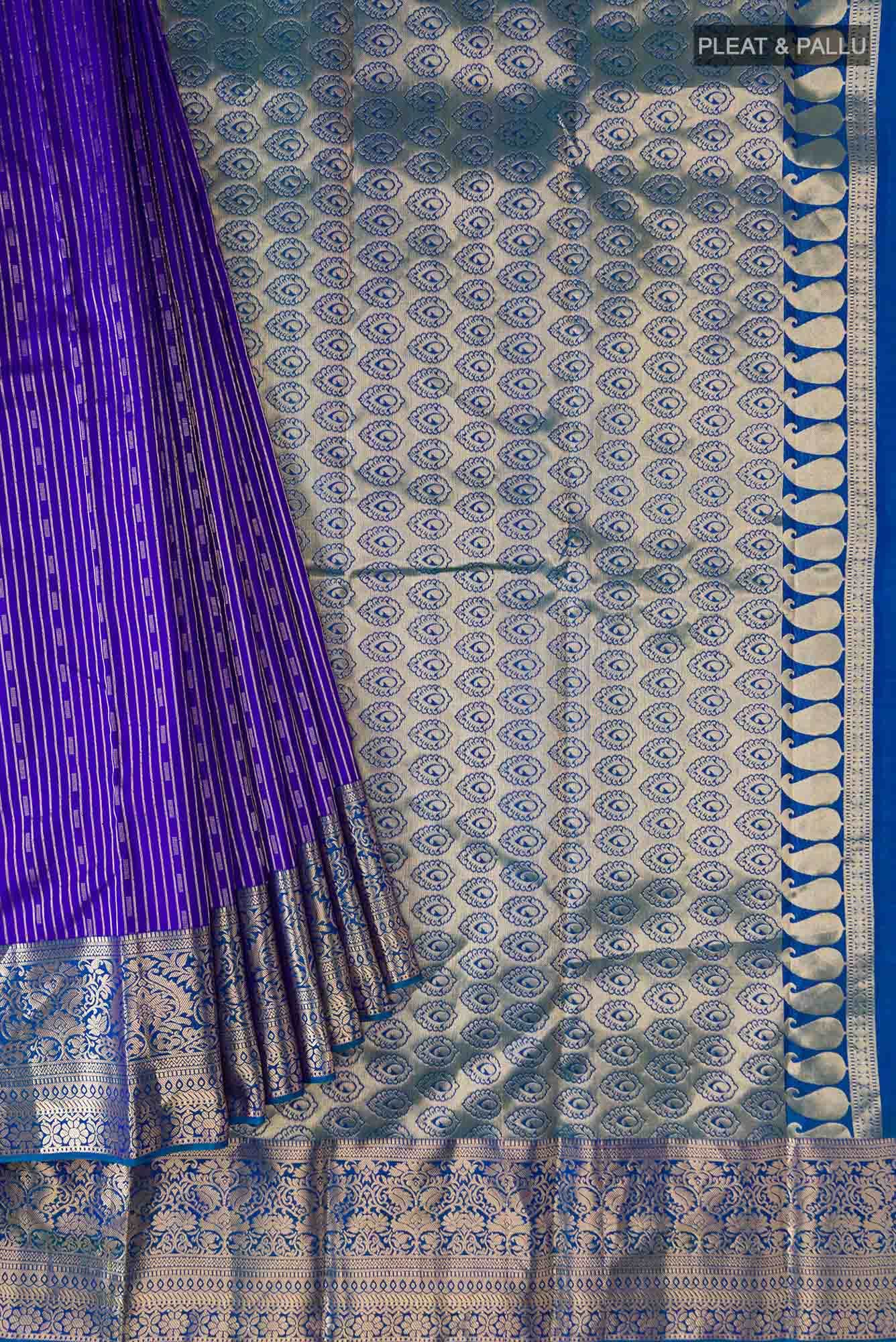 Blue Kanchipuram Silk Saree