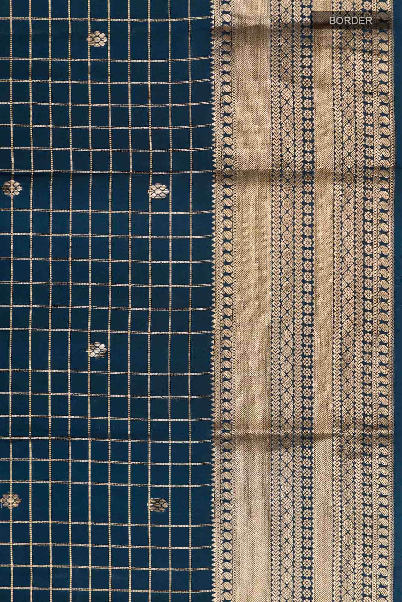 Blue Kanchipuram Silk Saree