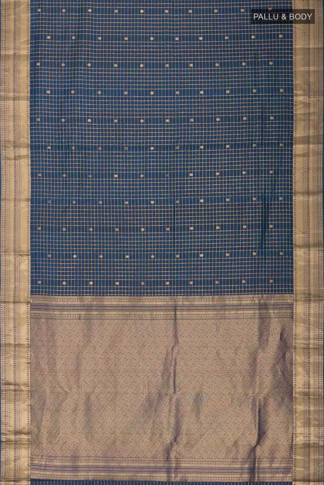 Blue Kanchipuram Silk Saree