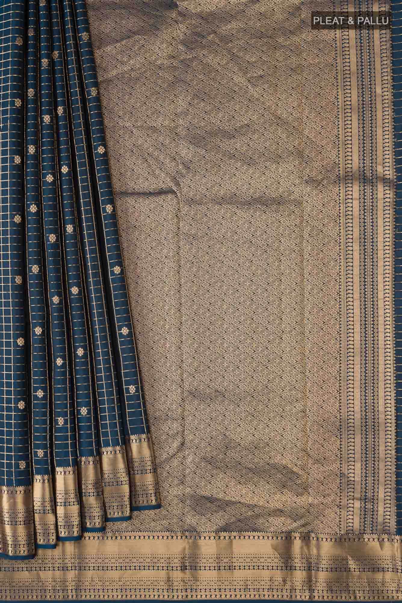 Blue Kanchipuram Silk Saree