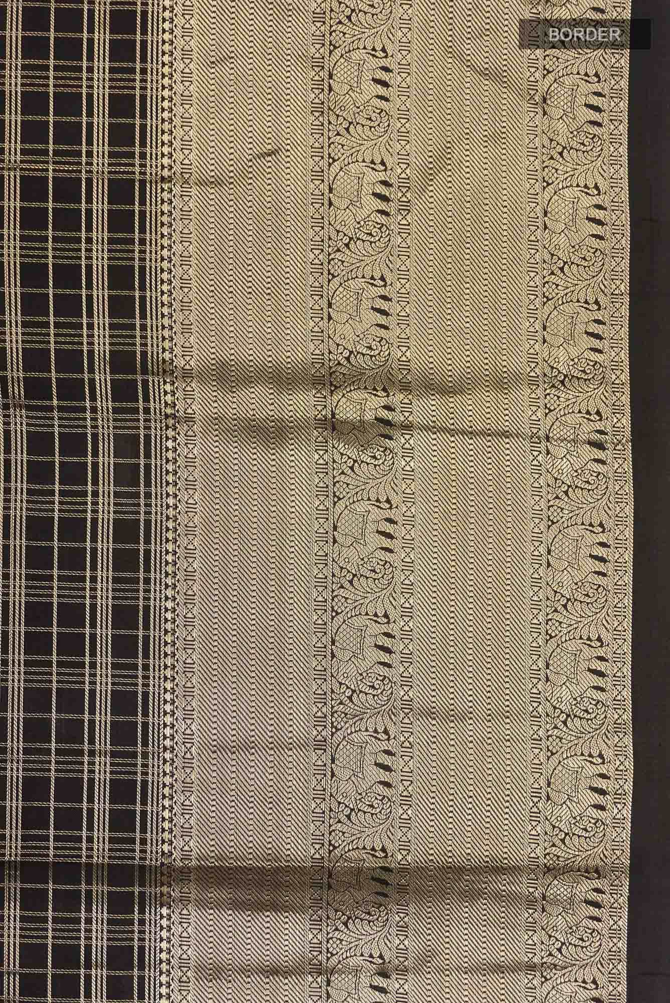 Black Kanchipuram Silk Saree