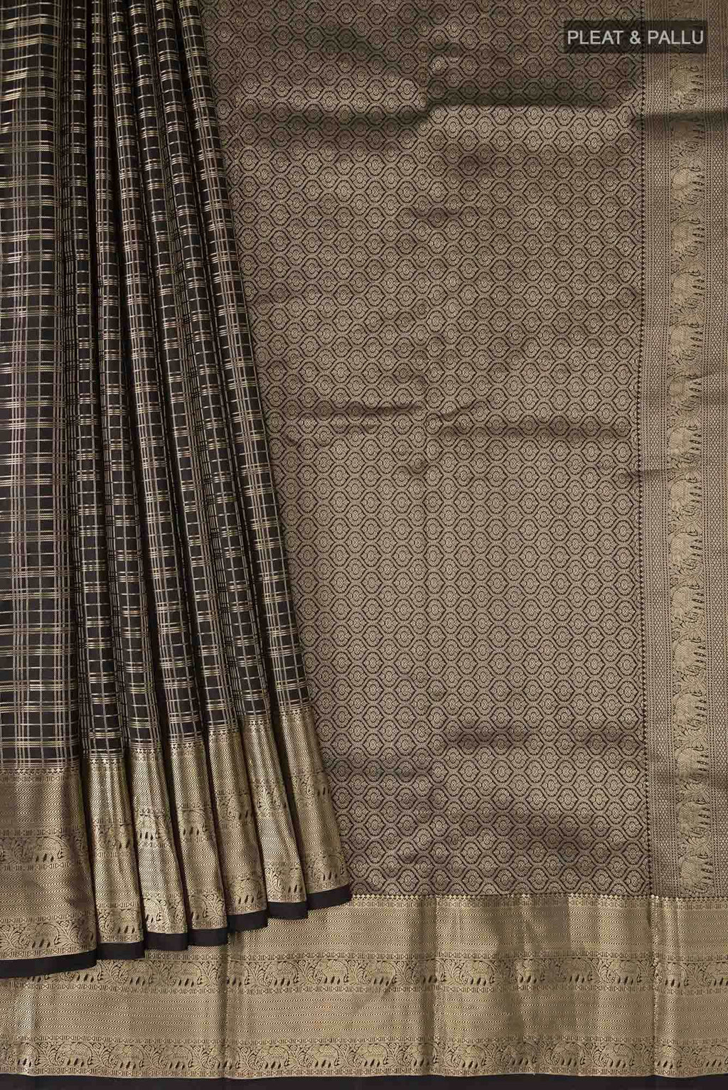 Black Kanchipuram Silk Saree