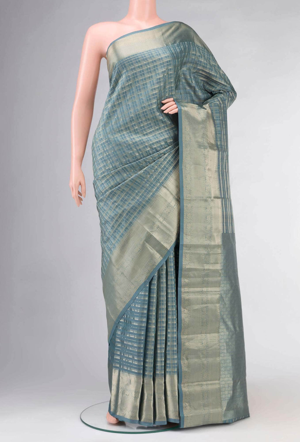 Blue Kanchipuram Silk Saree
