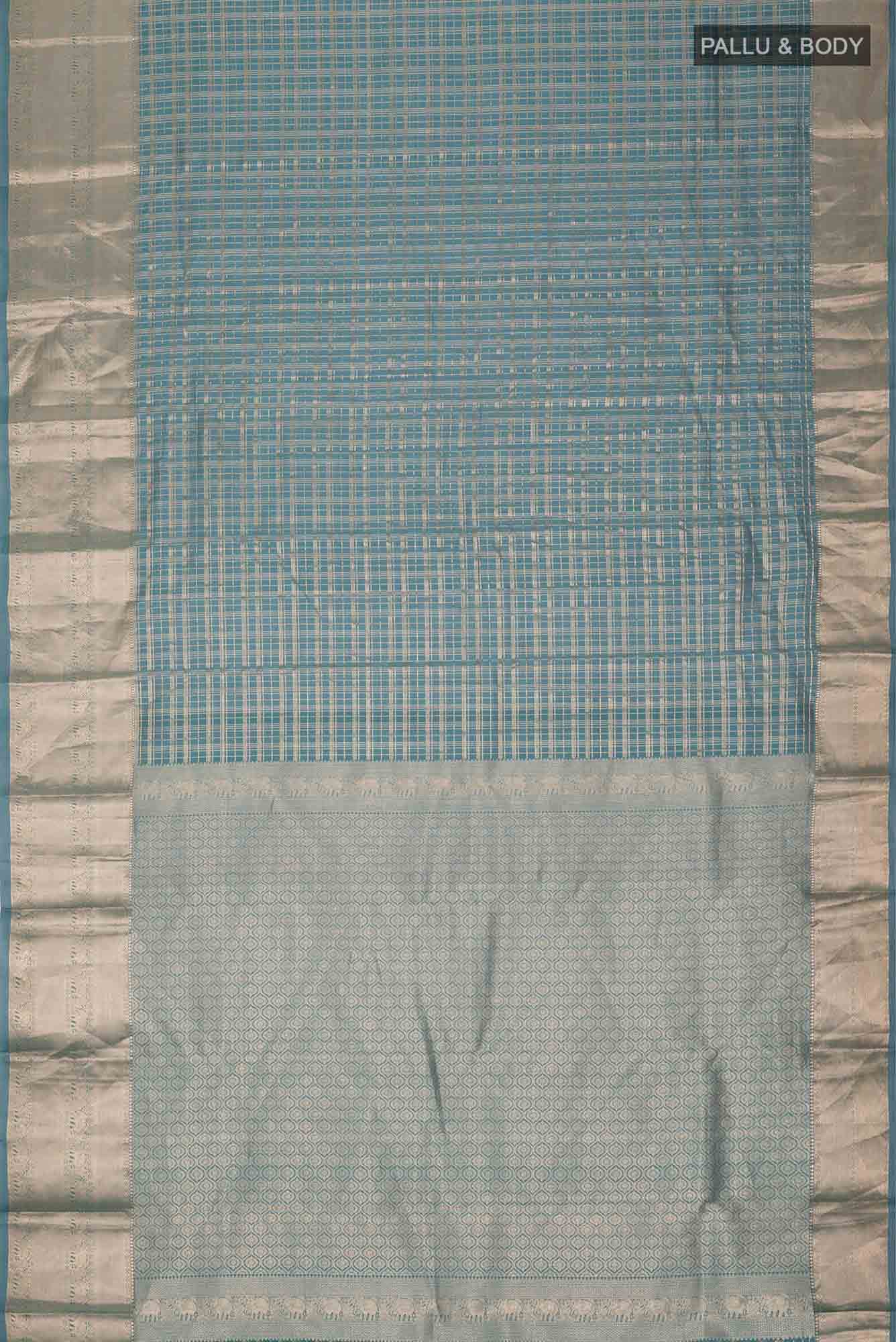 Blue Kanchipuram Silk Saree