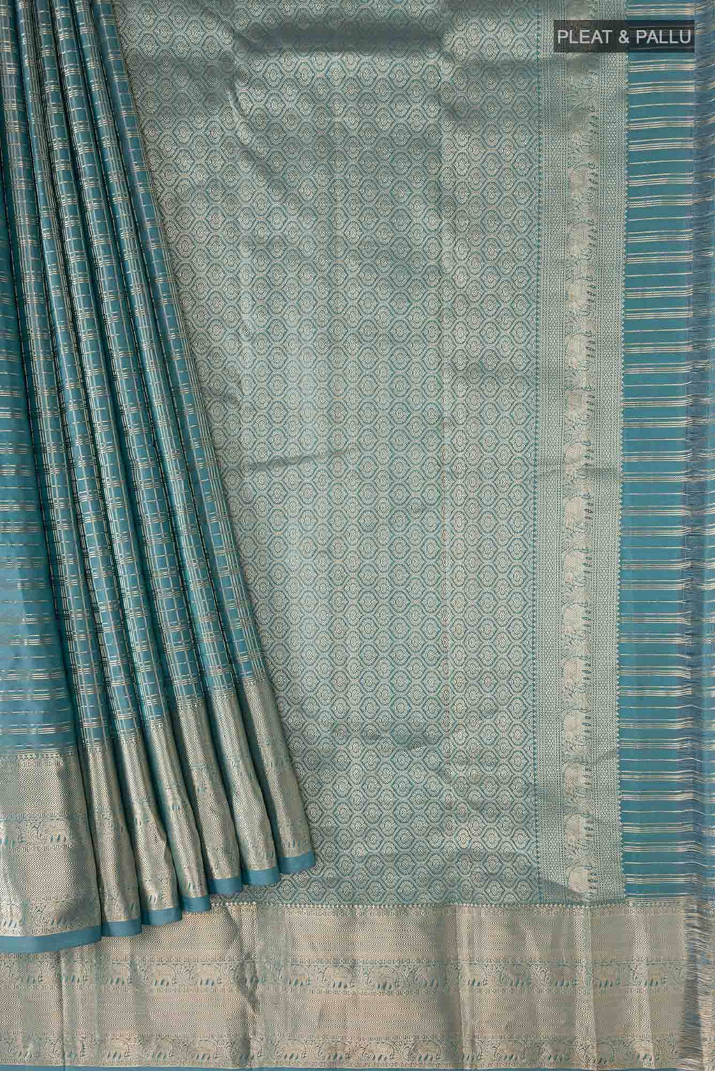 Blue Kanchipuram Silk Saree