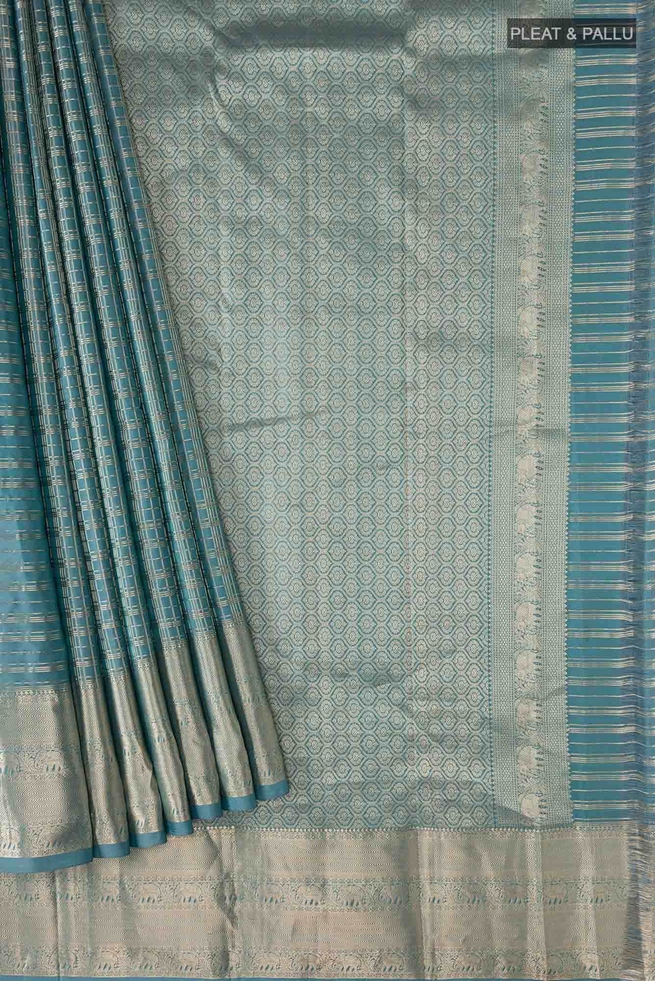 Blue Kanchipuram Silk Saree