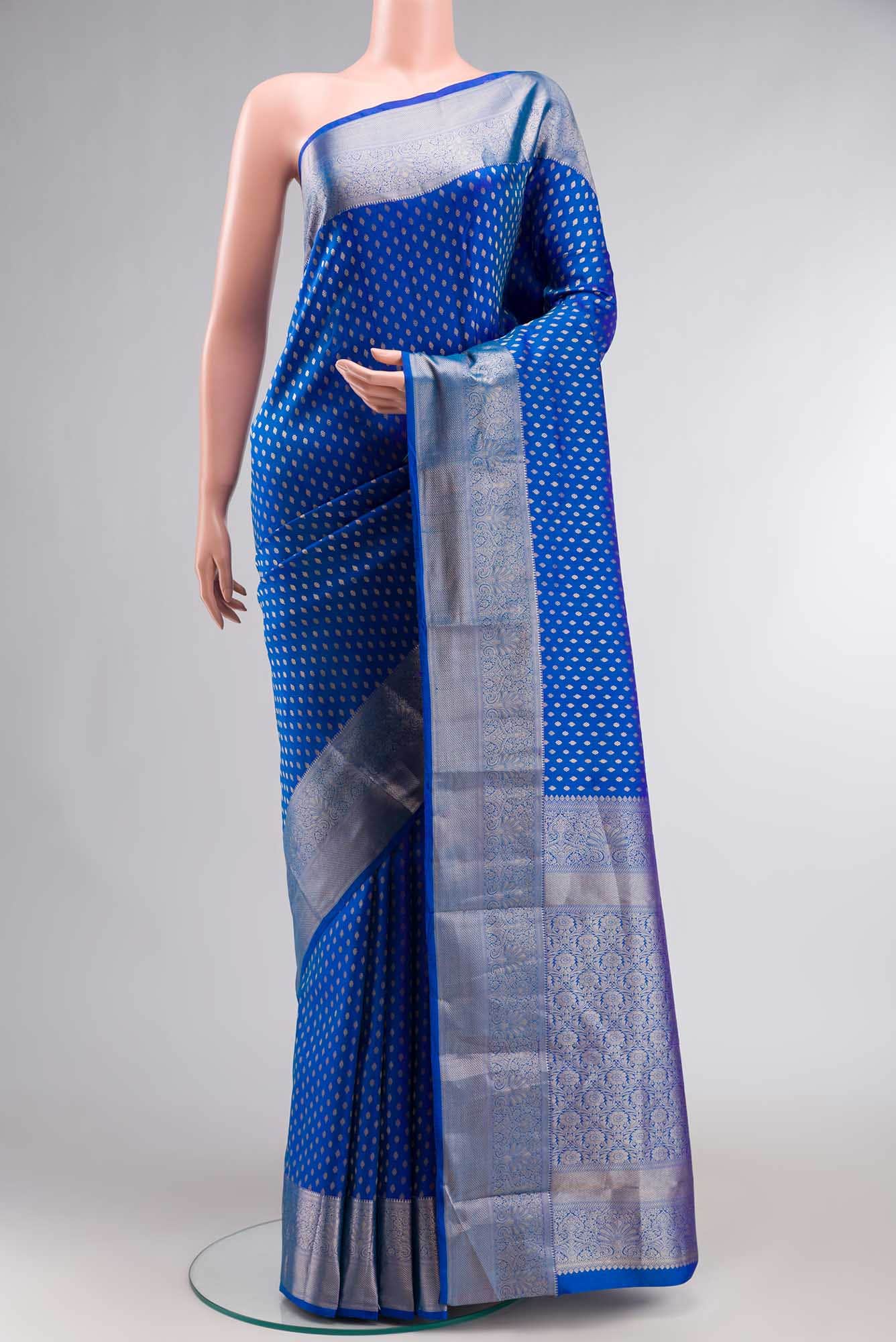 Blue Kanchipuram Silk Saree