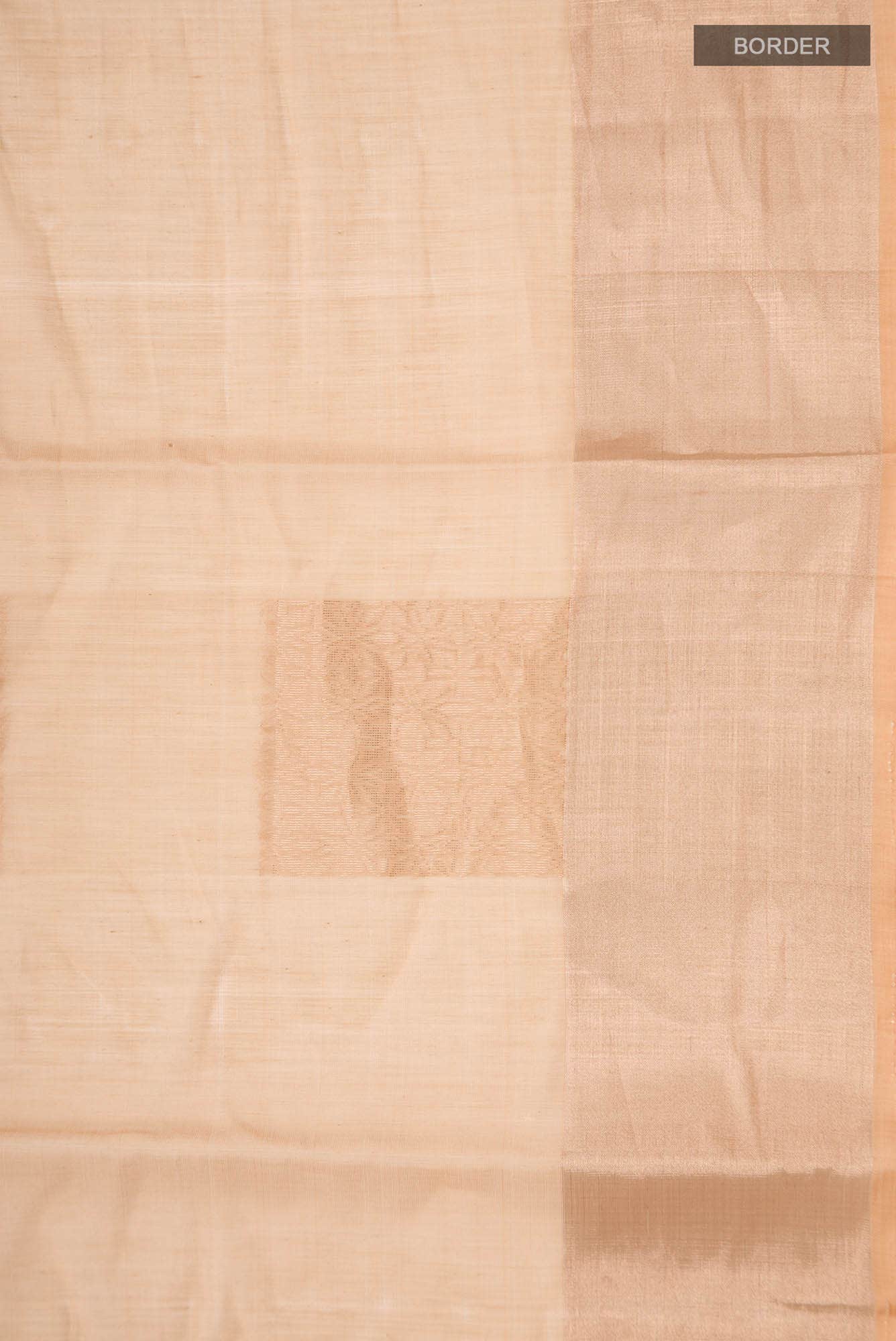 Beige Silk Cotton Saree