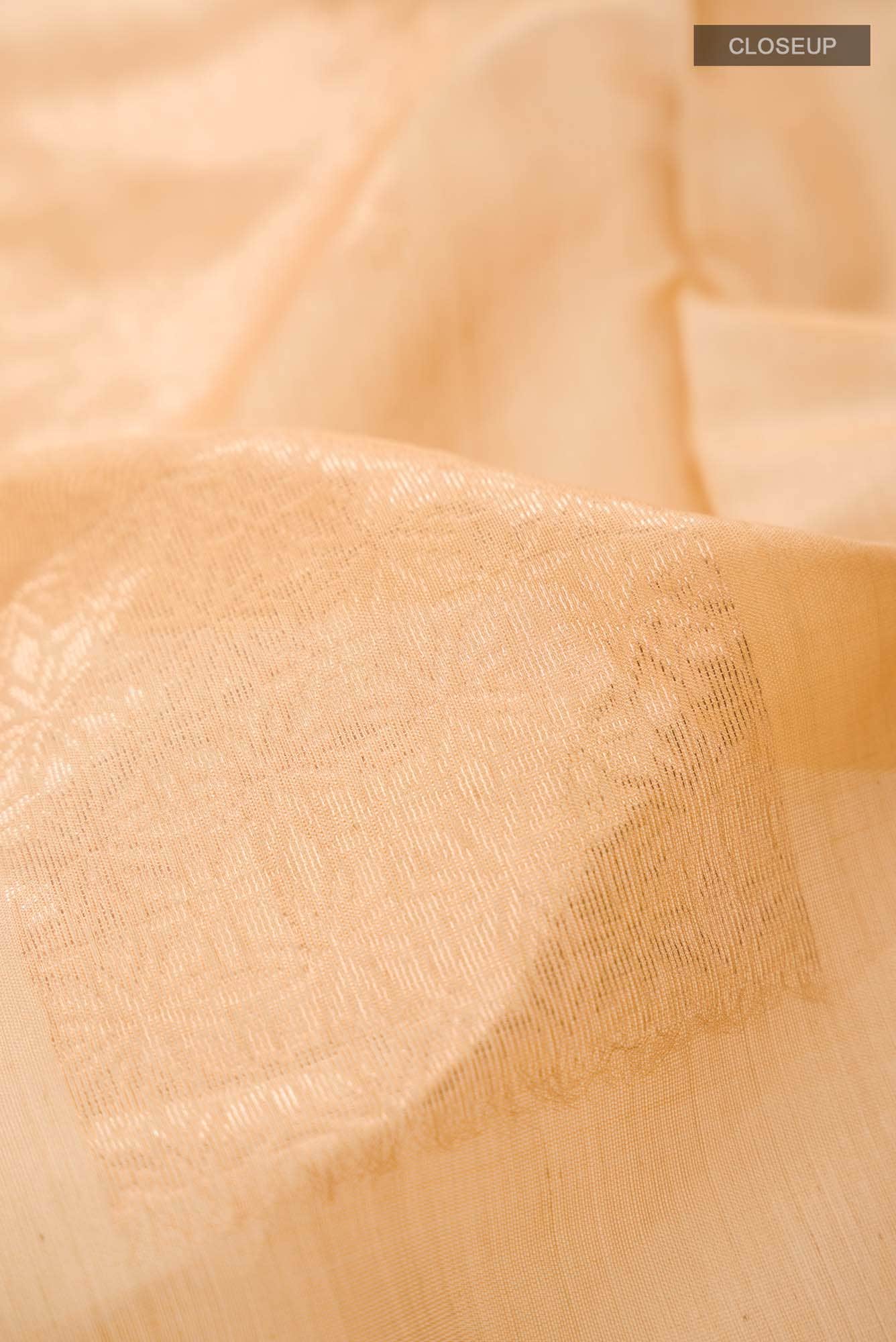 Beige Silk Cotton Saree