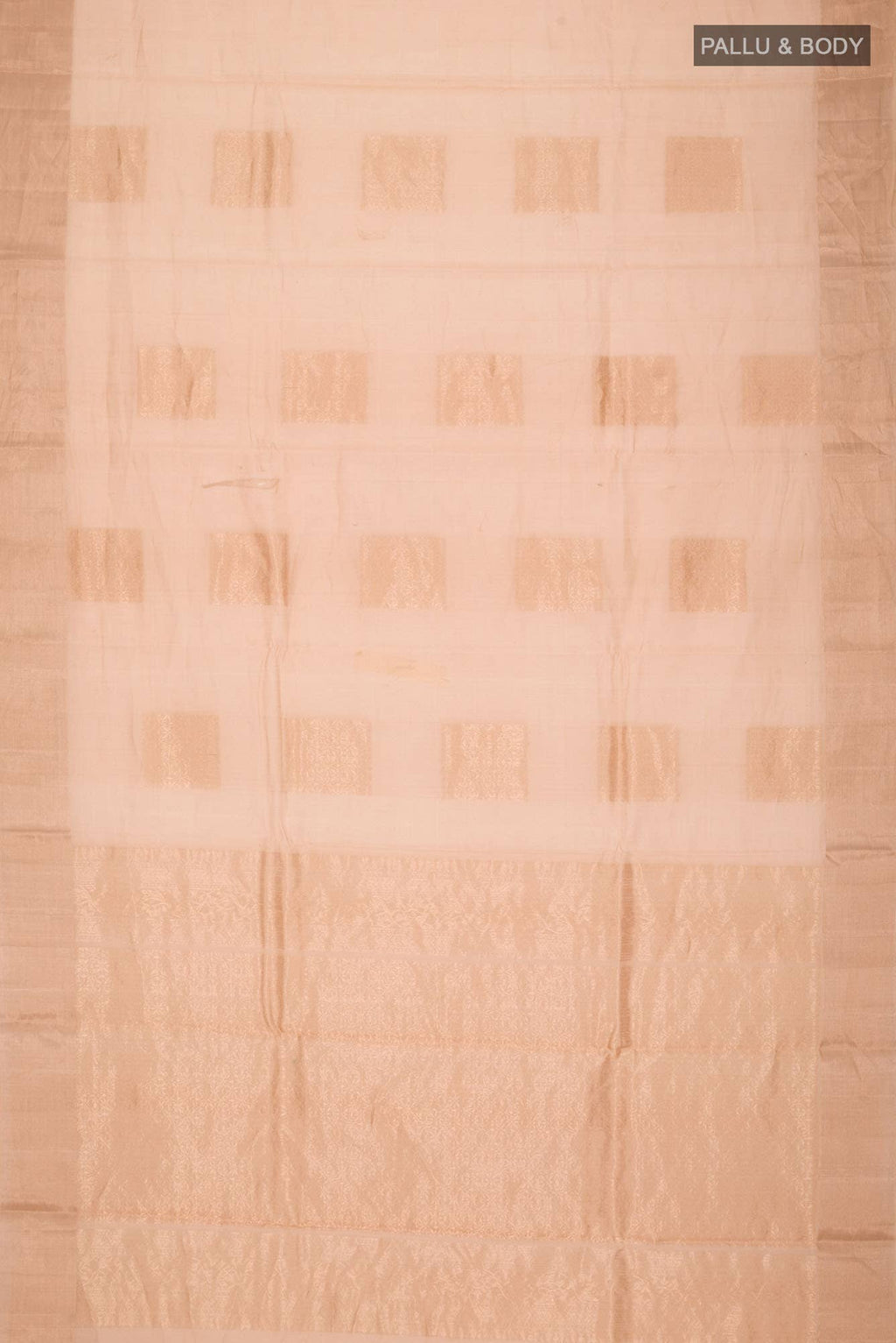 Beige Silk Cotton Saree