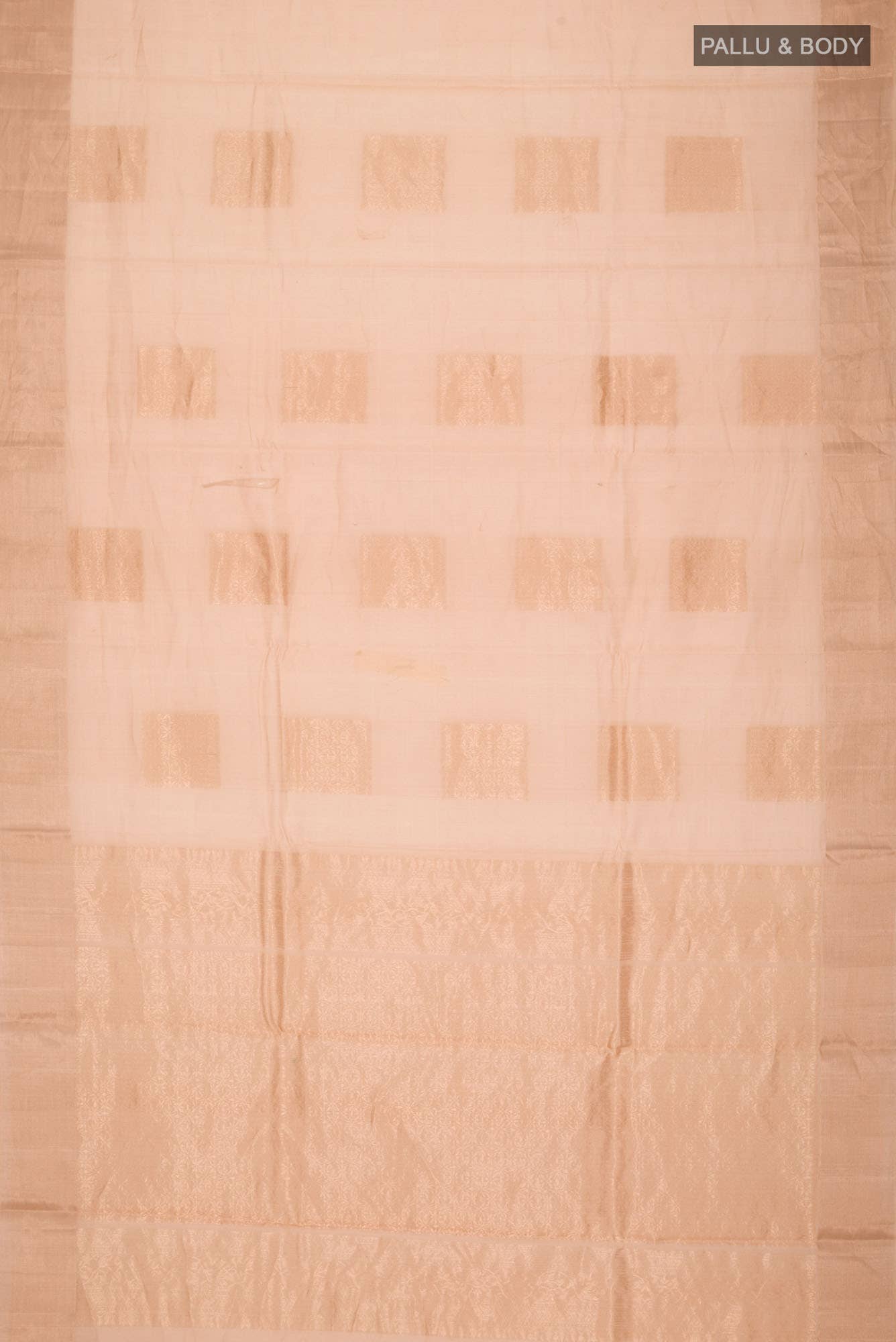 Beige Silk Cotton Saree