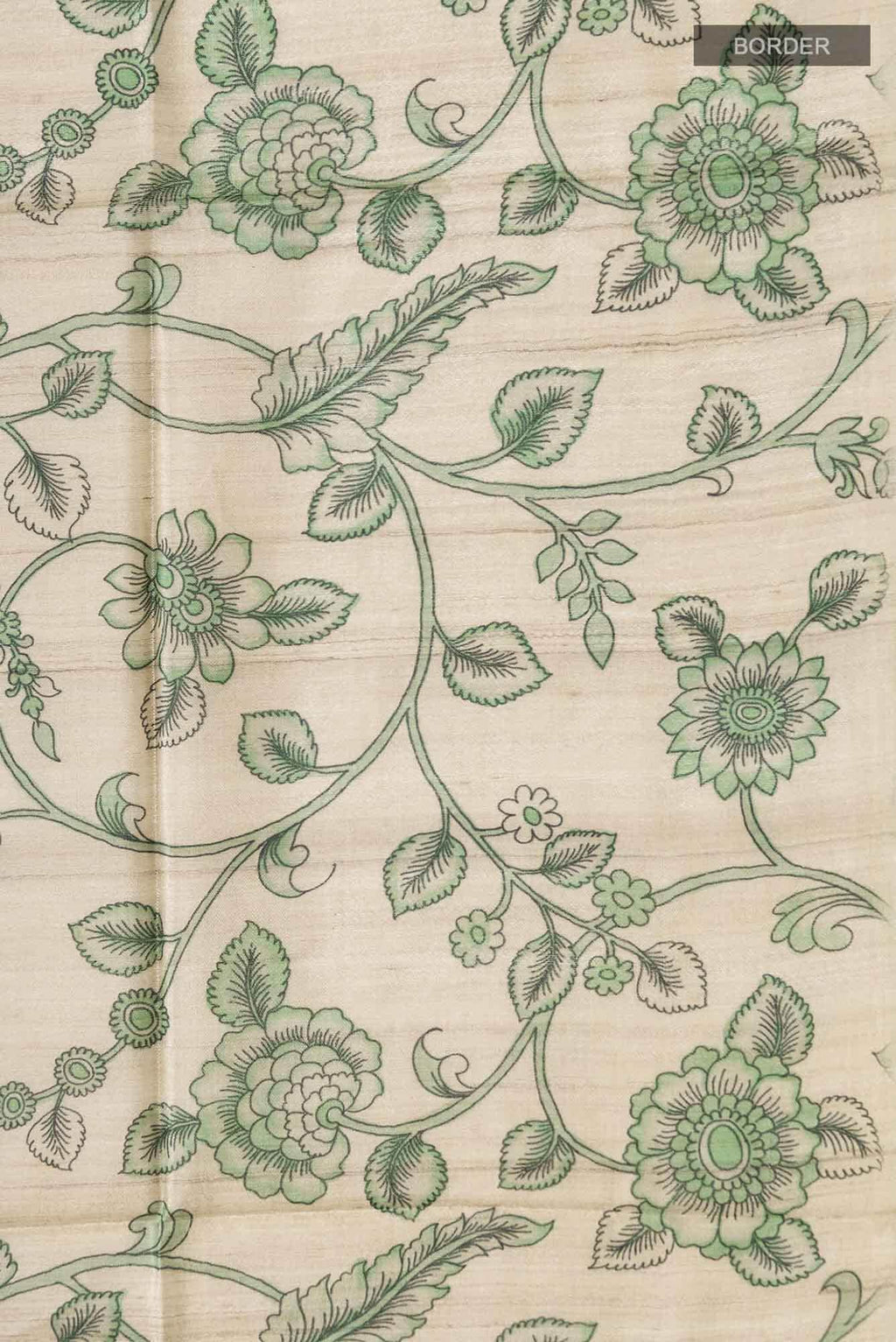 Beige Bhagalpuri Tussar Silk Saree