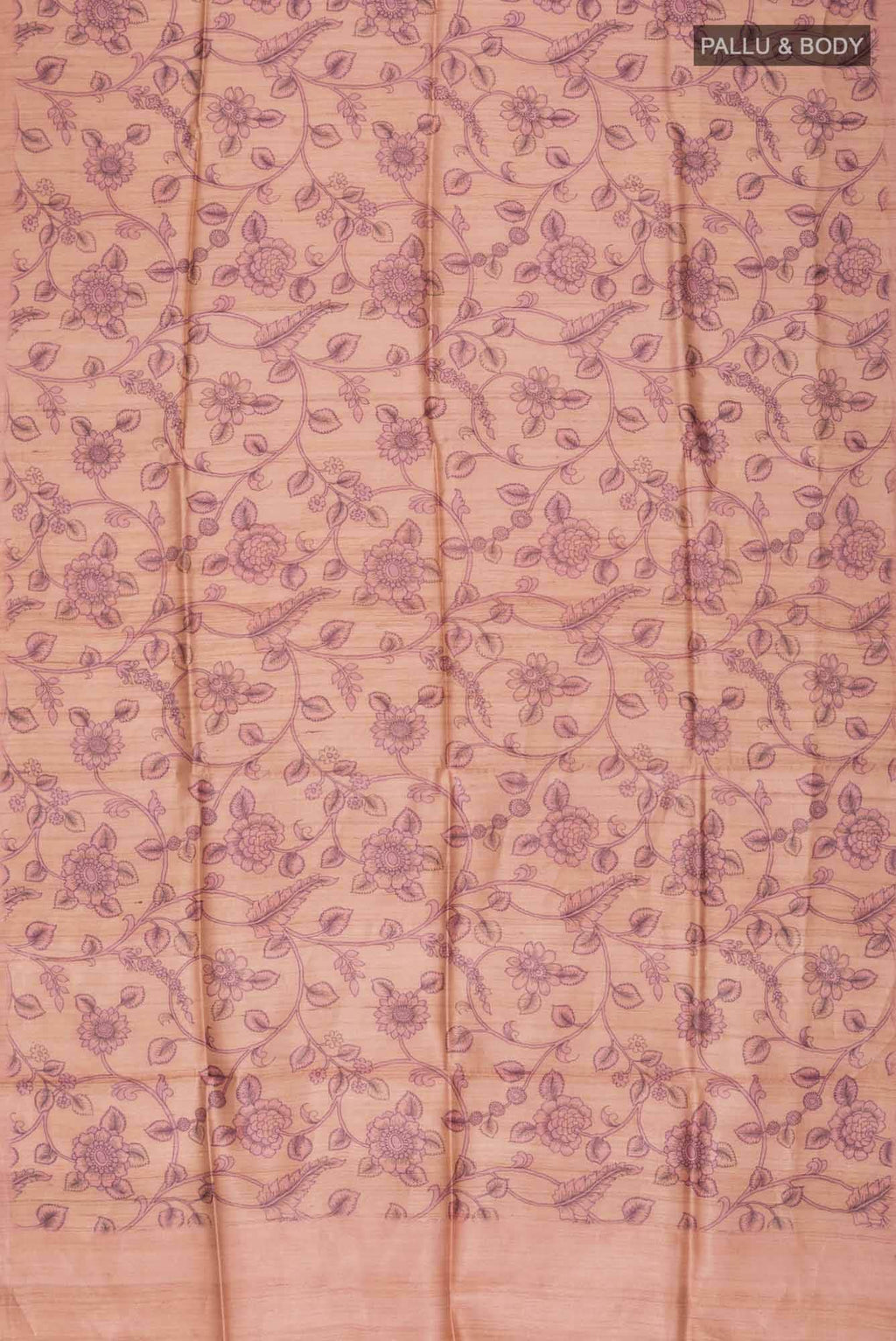 Beige Bhagalpuri Tussar Silk Saree