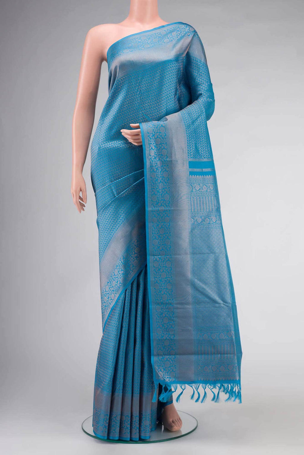 Blue Kanchipuram Silk Saree