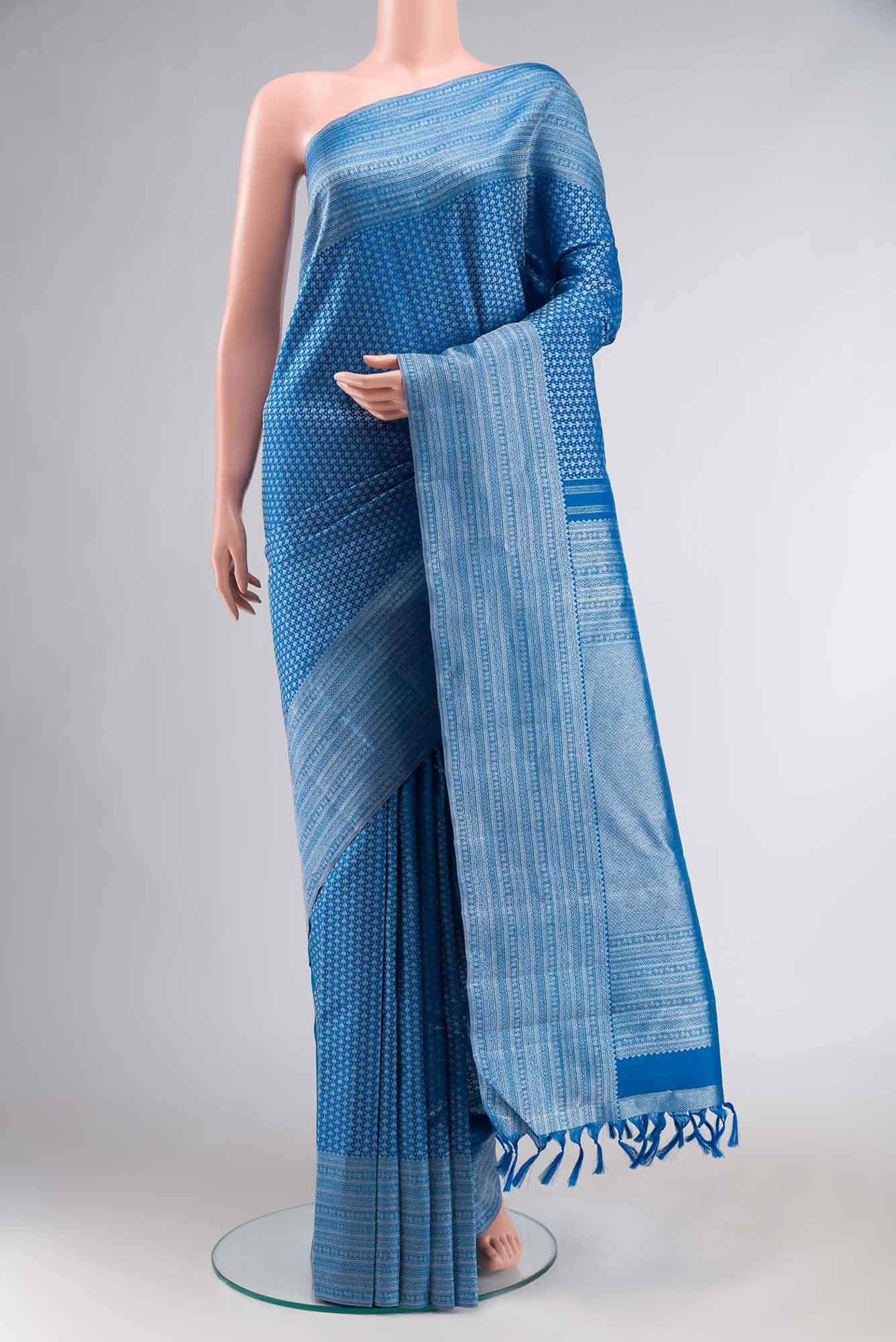 Blue Kanchipuram Silk Saree