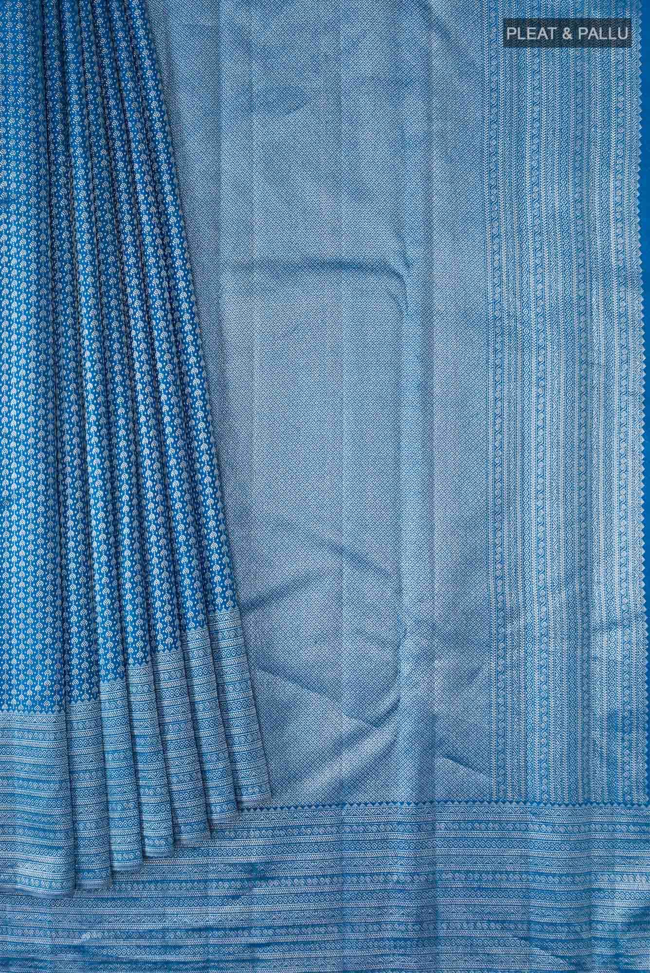 Blue Kanchipuram Silk Saree