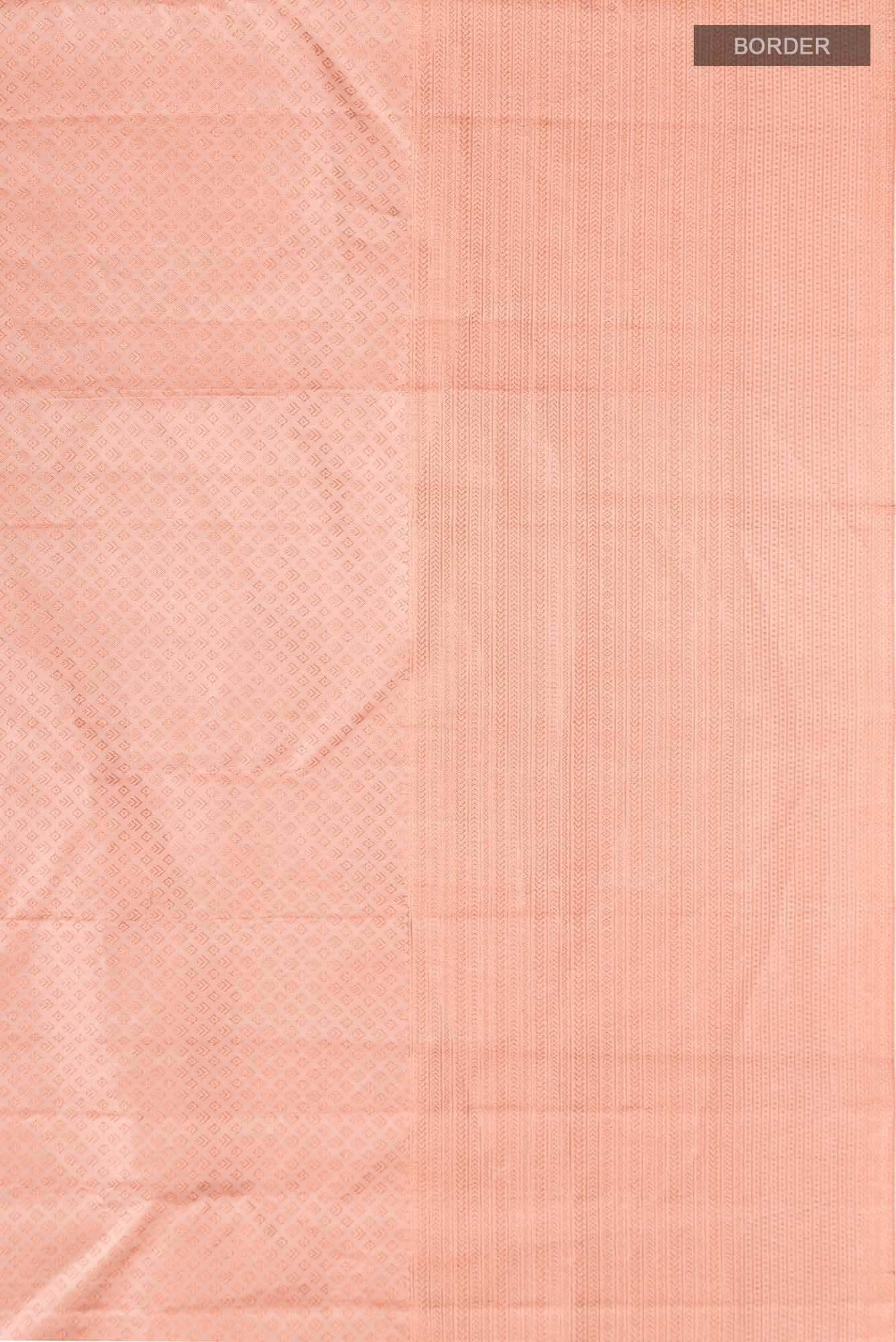 Peach Kanchipuram Silk Saree