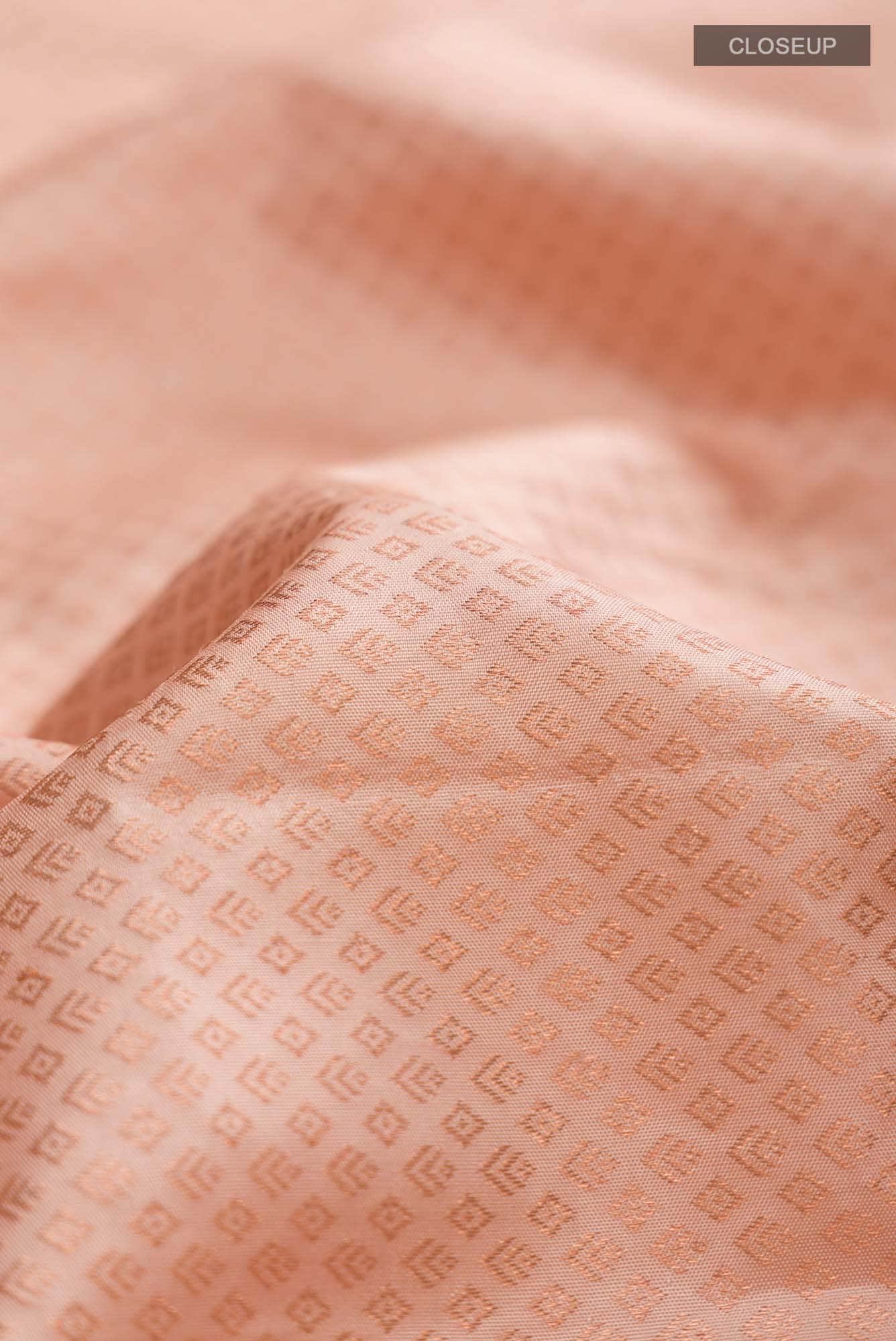 Peach Kanchipuram Silk Saree