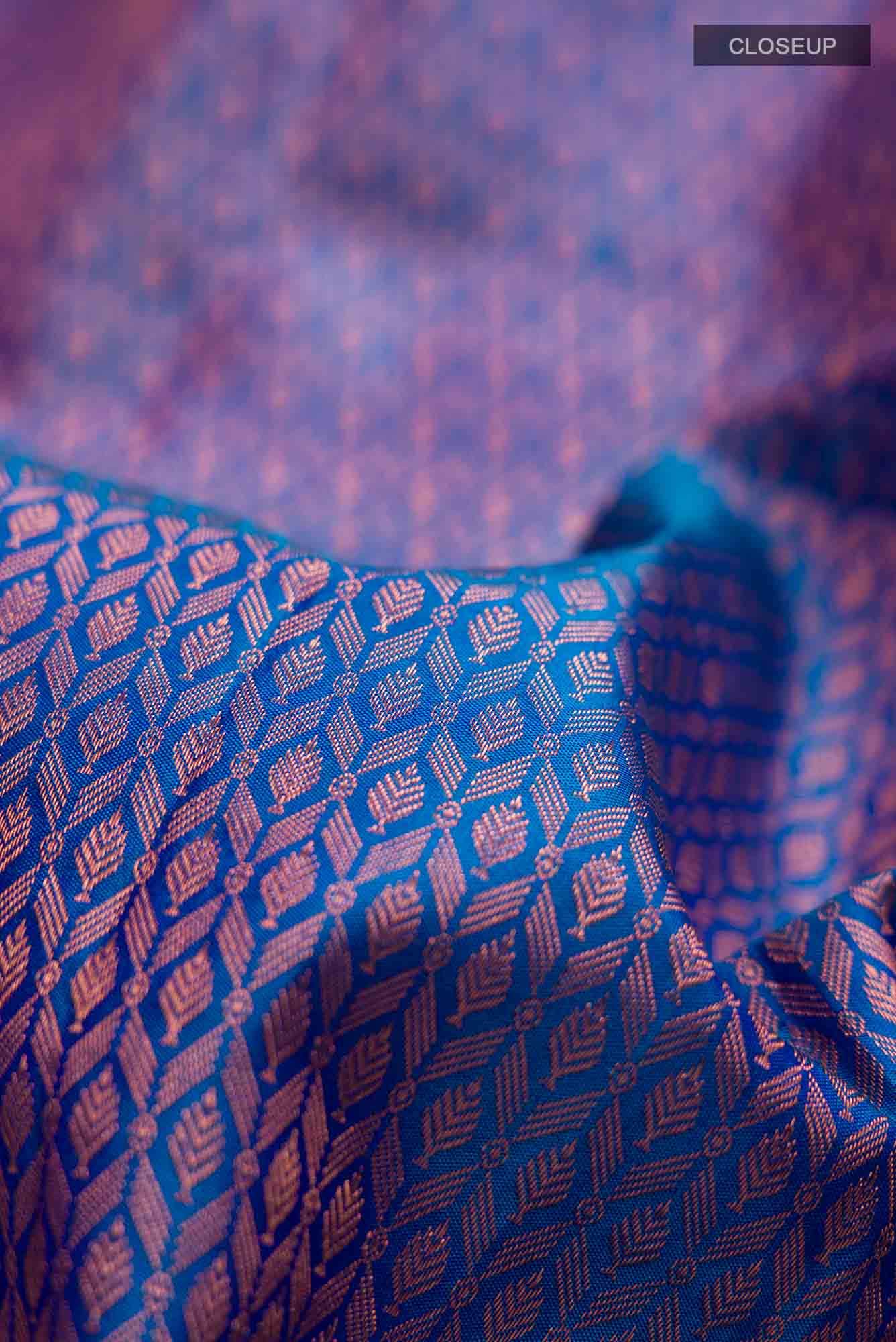 Blue Kanchipuram Silk Saree
