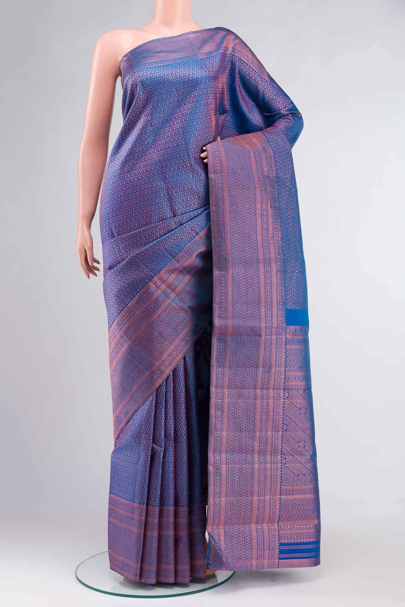 Blue Kanchipuram Silk Saree