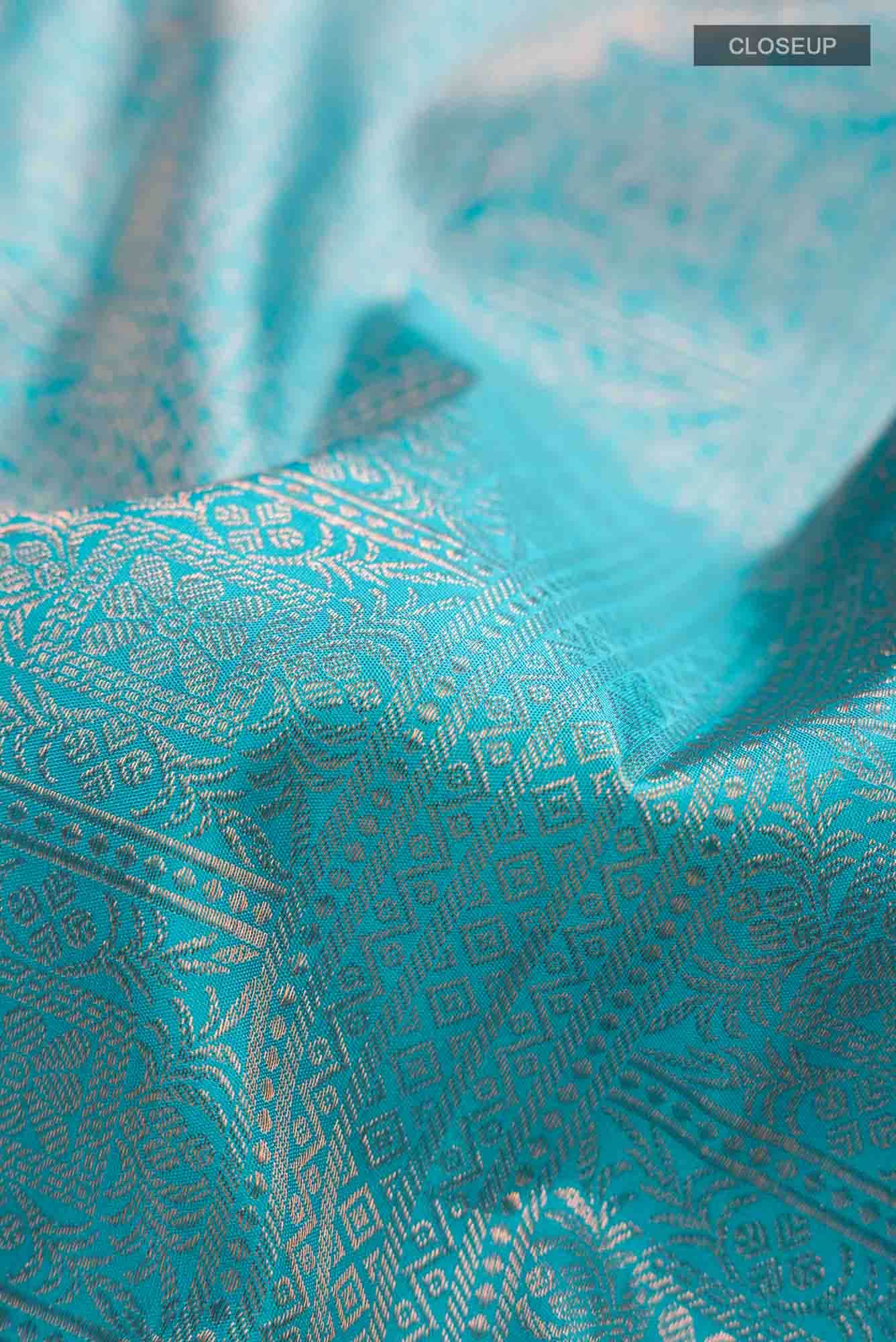 Blue Kanchipuram Silk Saree