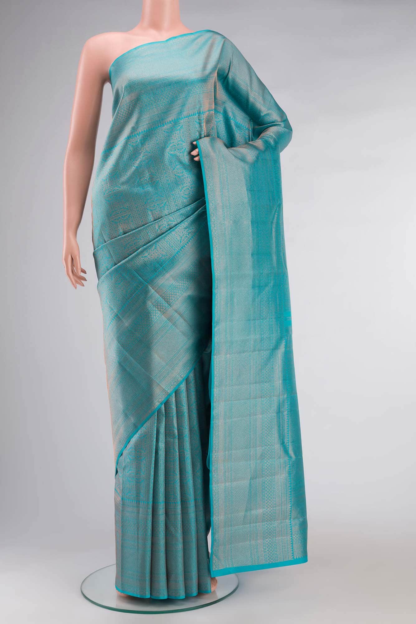 Blue Kanchipuram Silk Saree